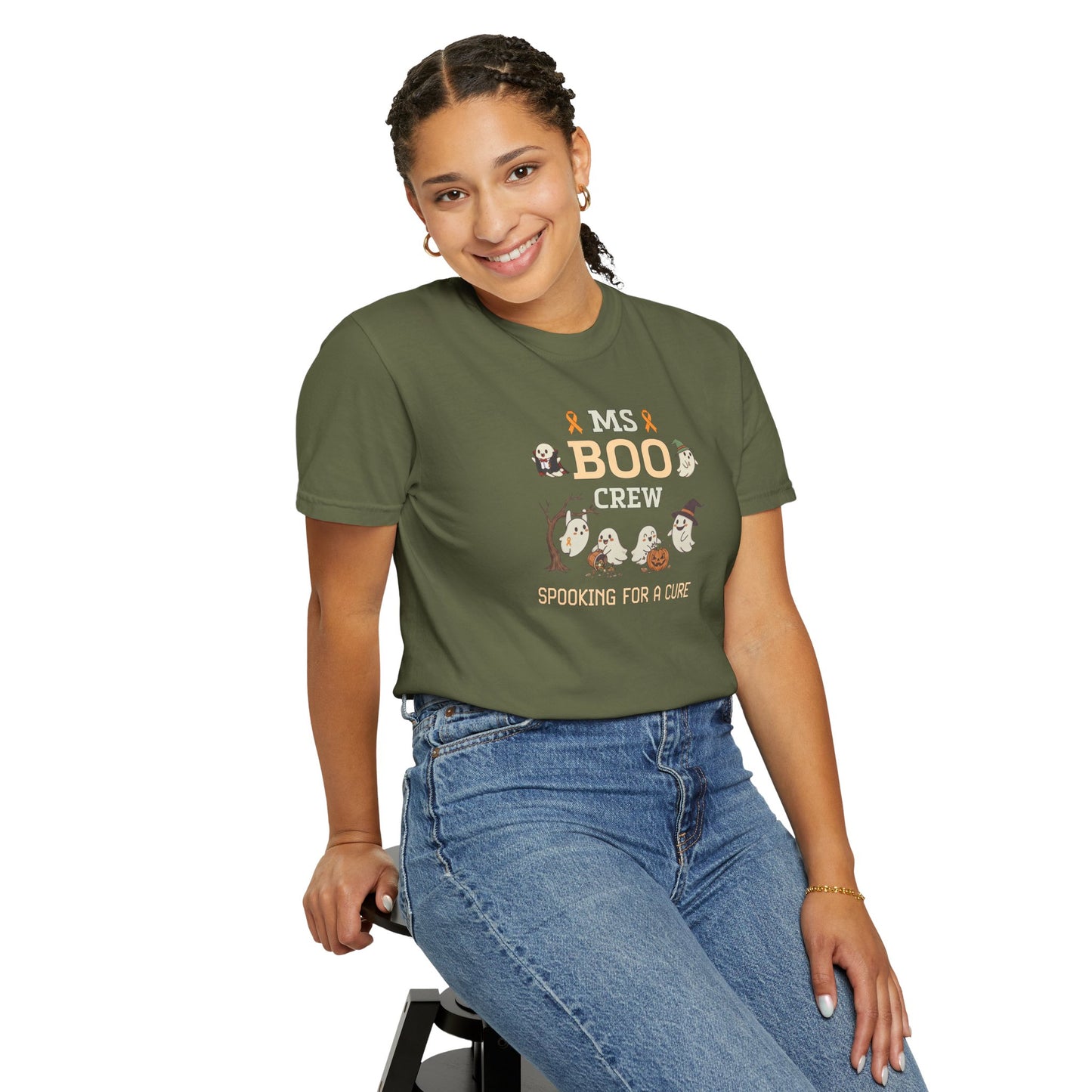 MS Boo Crew Unisex T-shirt - Festive Fall T-Shirt for MS Awareness and Halloween