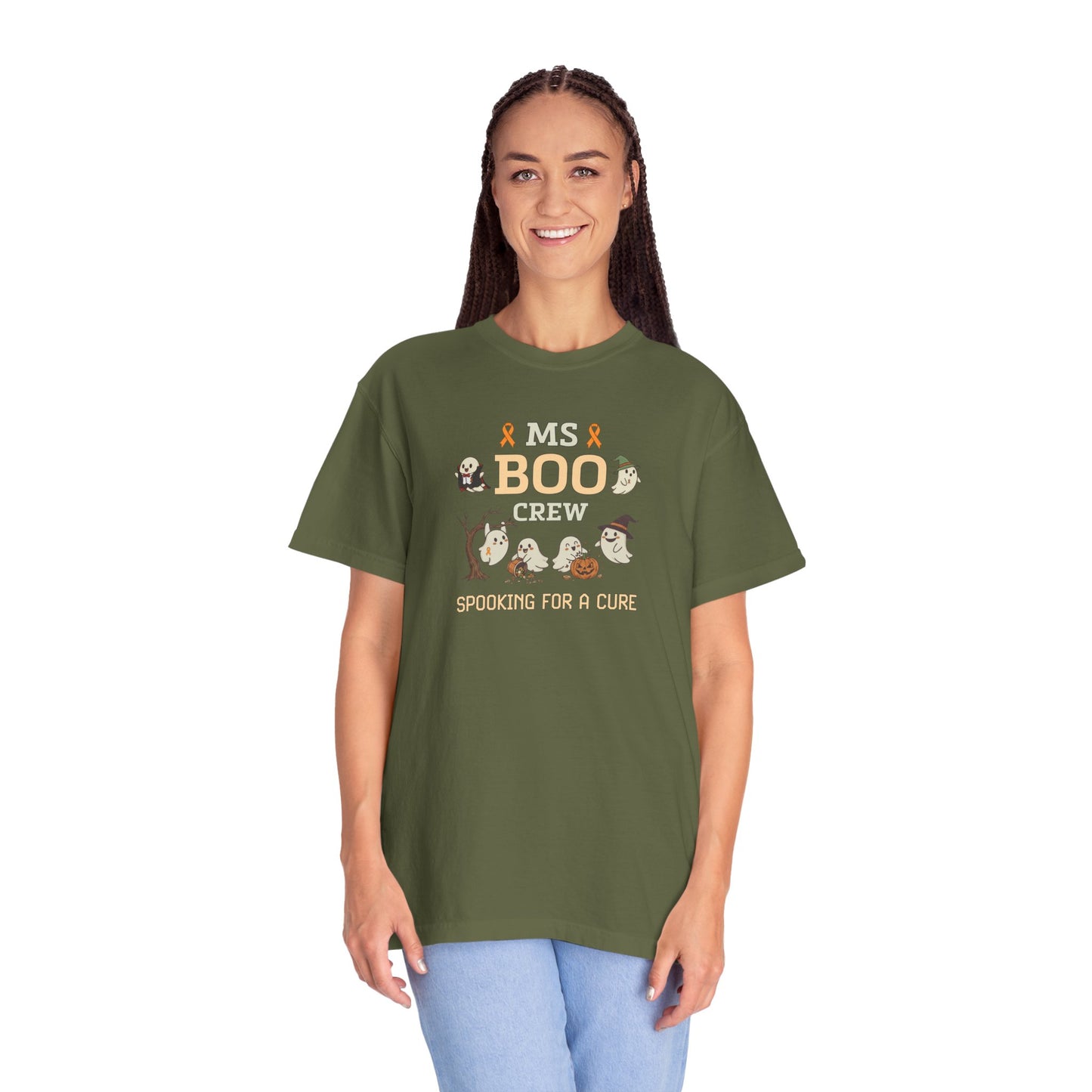 MS Boo Crew Unisex T-shirt - Festive Fall T-Shirt for MS Awareness and Halloween