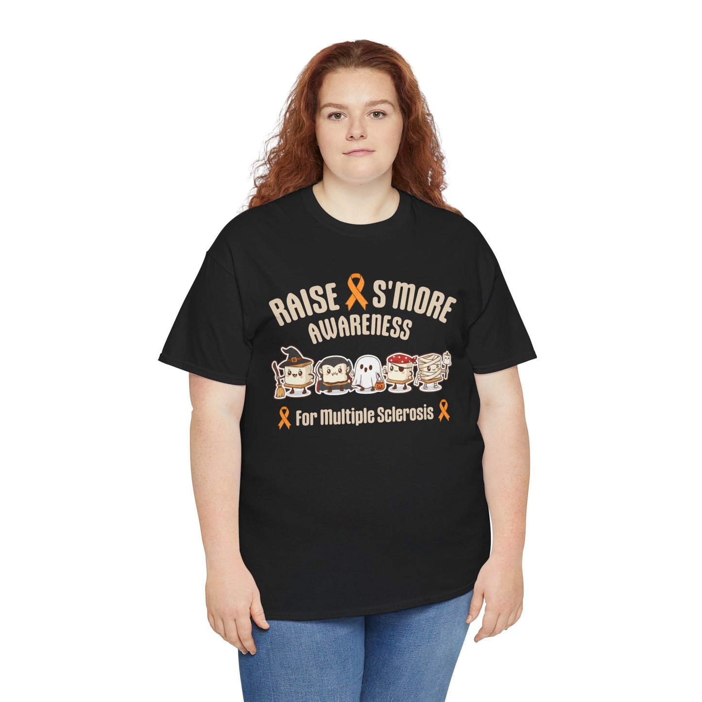 Cute Raise Awareness S'More Adult Unisex Cotton T-Shirt- Multiple Sclerosis Support Shirt, S'More Fun for a Cause, Gift for Awareness Events