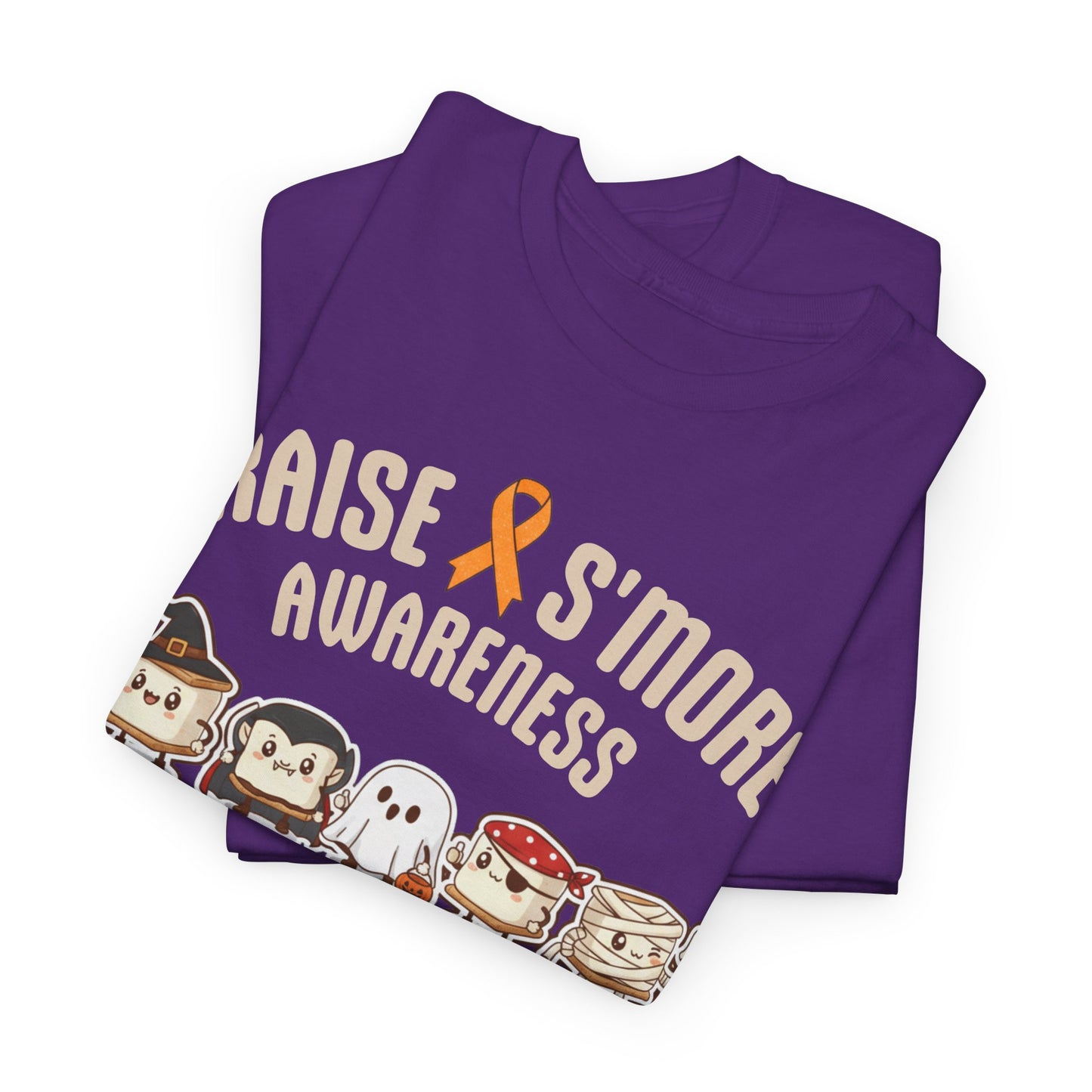 Cute Raise Awareness S'More Adult Unisex Cotton T-Shirt- Multiple Sclerosis Support Shirt, S'More Fun for a Cause, Gift for Awareness Events