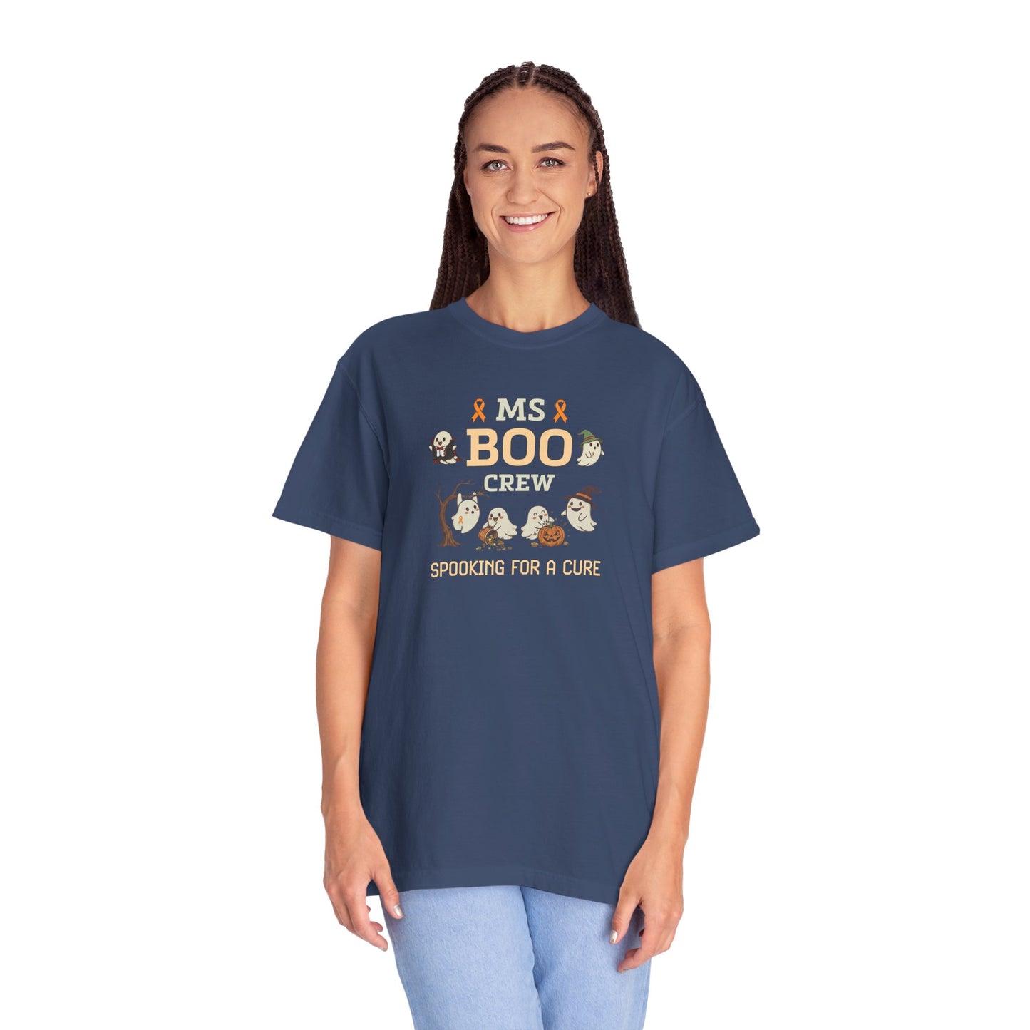 MS Boo Crew Unisex T-shirt - Festive Fall T-Shirt for MS Awareness and Halloween