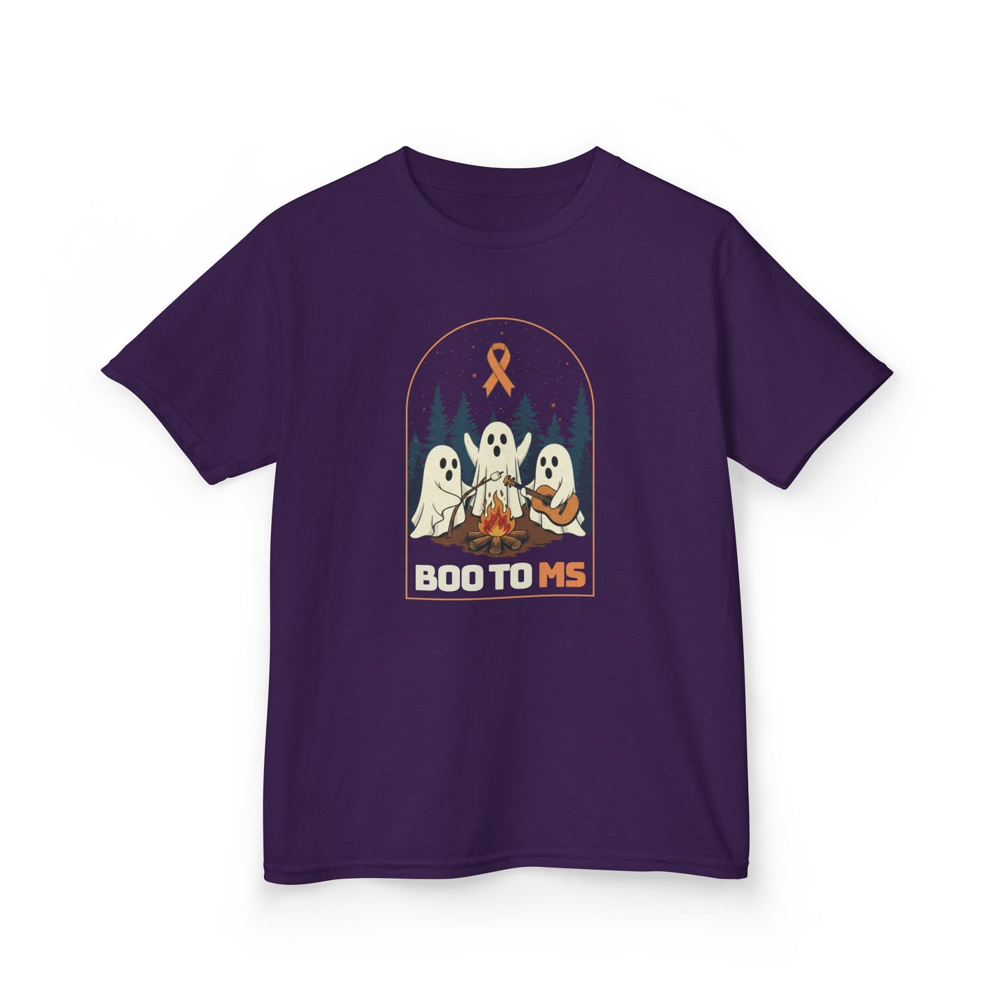 Kids Cute Boo to MS - Unisex Tee Kids for Halloween and Multiple Sclerosis Awareness