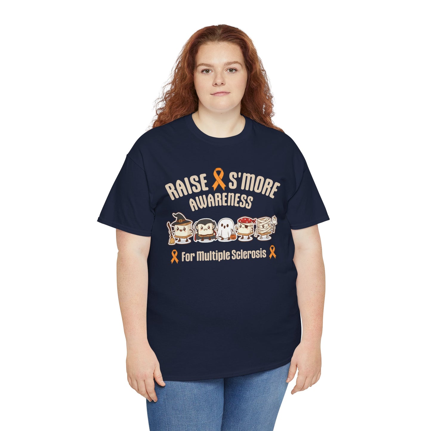 Cute Raise Awareness S'More Adult Unisex Cotton T-Shirt- Multiple Sclerosis Support Shirt, S'More Fun for a Cause, Gift for Awareness Events