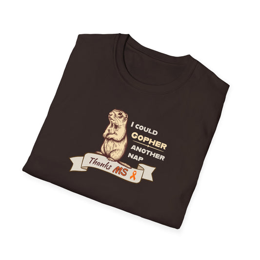 "Gopher a Nap" Unisex Tee: A Humorous Nod to Living with MS