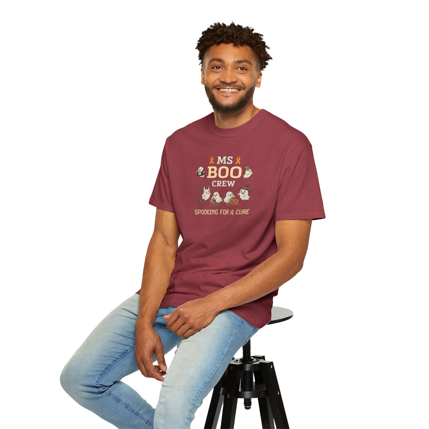 MS Boo Crew Unisex T-shirt - Festive Fall T-Shirt for MS Awareness and Halloween