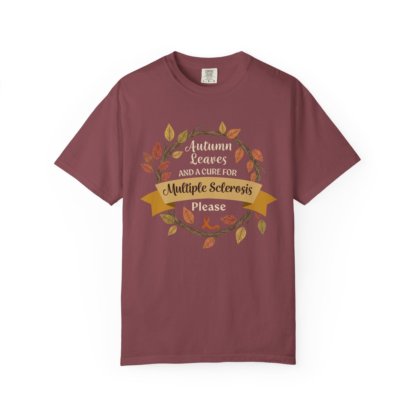 Autumn Leaves Multiple Sclerosis Awareness T-shirt, Unisex Graphic Tee, Fall Fashion, Support MS Research, Gift for Her