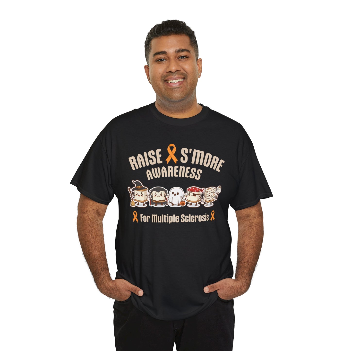 Cute Raise Awareness S'More Adult Unisex Cotton T-Shirt- Multiple Sclerosis Support Shirt, S'More Fun for a Cause, Gift for Awareness Events