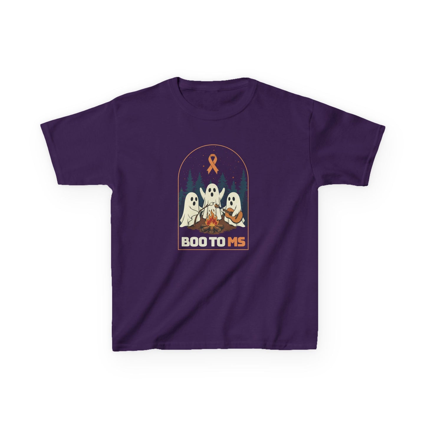 Kids Cute Boo to MS - Unisex Tee Kids for Halloween and Multiple Sclerosis Awareness
