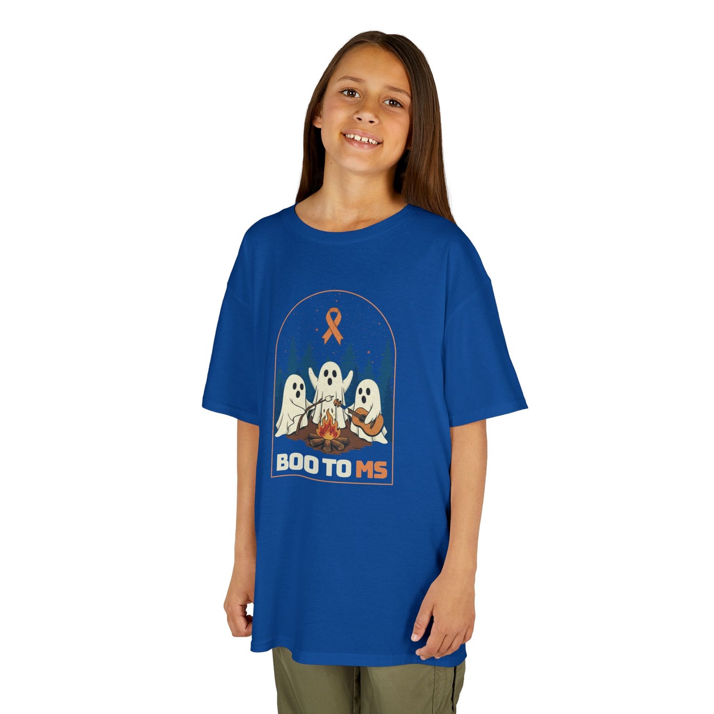 Kids Cute Boo to MS - Unisex Tee Kids for Halloween and Multiple Sclerosis Awareness