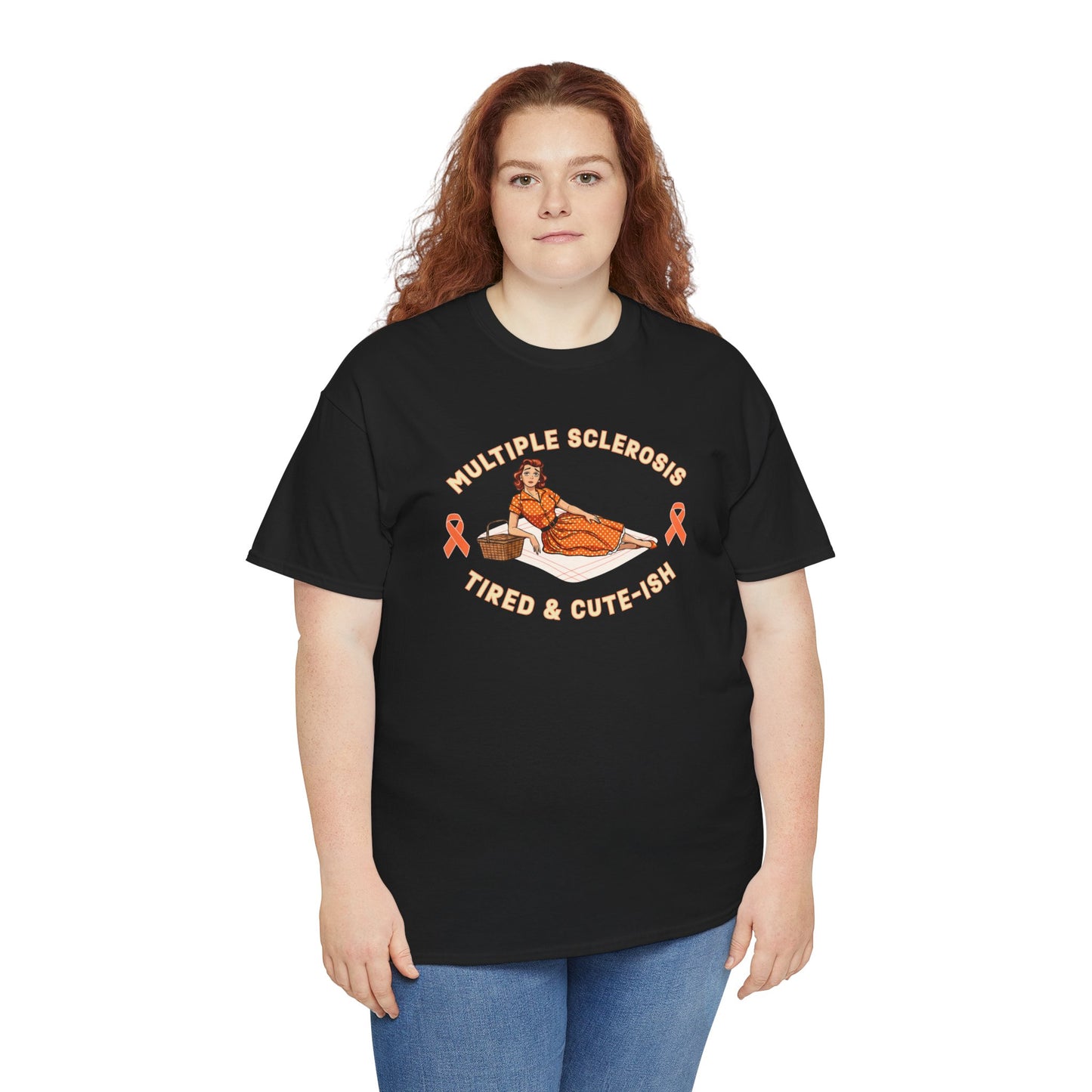 Empowering MS Awareness Tee: Tired & Cute-ish | Supportive Gift, Casual Wear, Disability Awareness, Motivational Apparel, Everyday Style