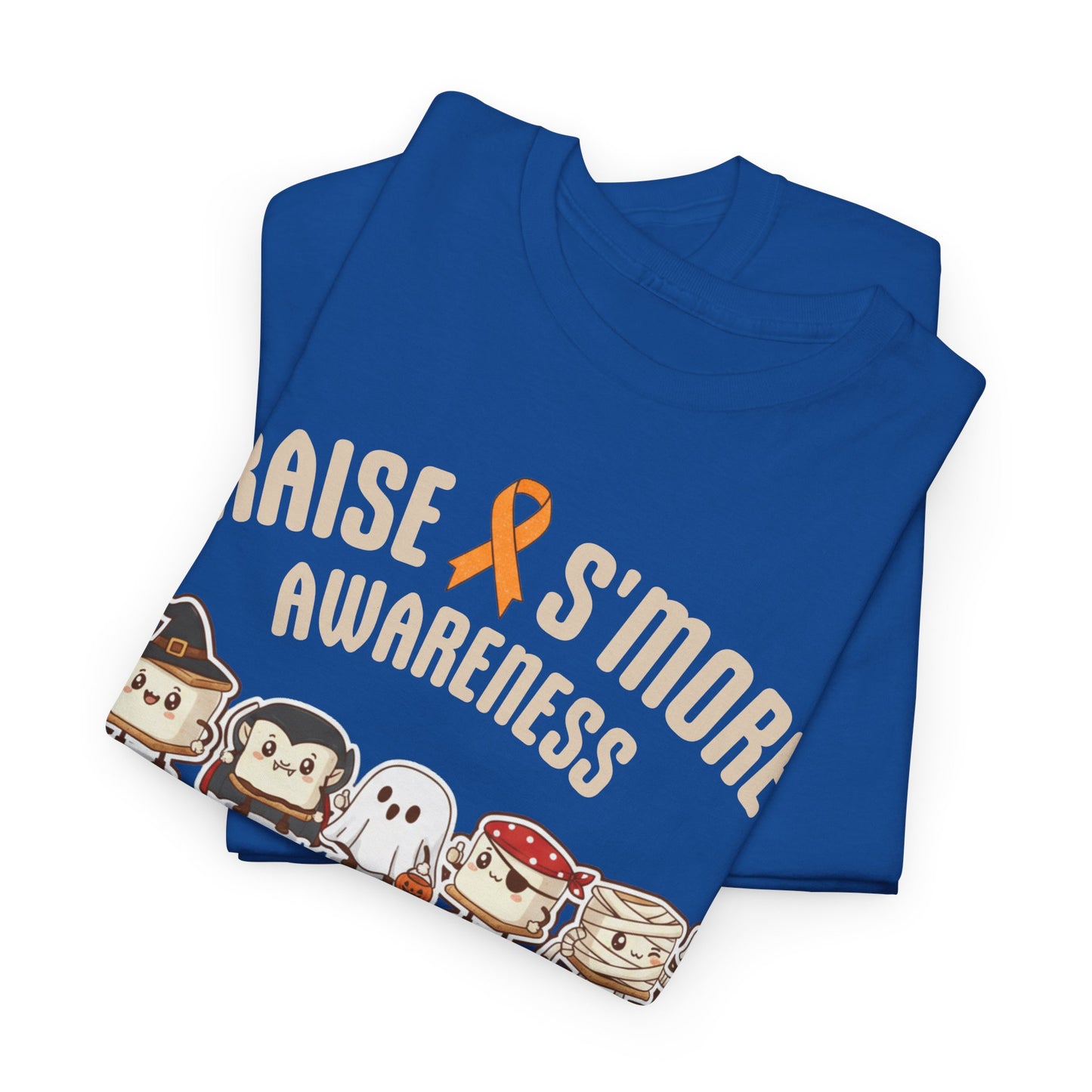 Cute Raise Awareness S'More Adult Unisex Cotton T-Shirt- Multiple Sclerosis Support Shirt, S'More Fun for a Cause, Gift for Awareness Events