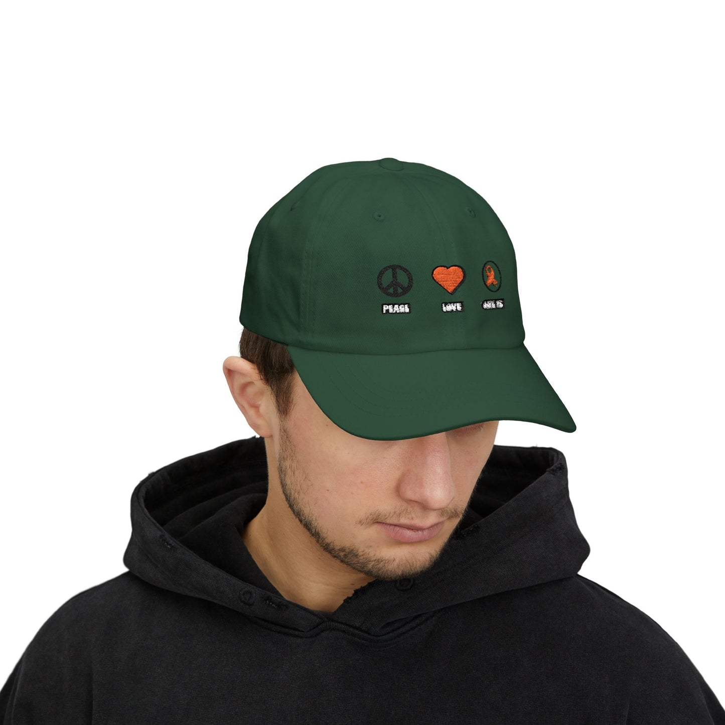 Peace Love CURE MS Dad Cap