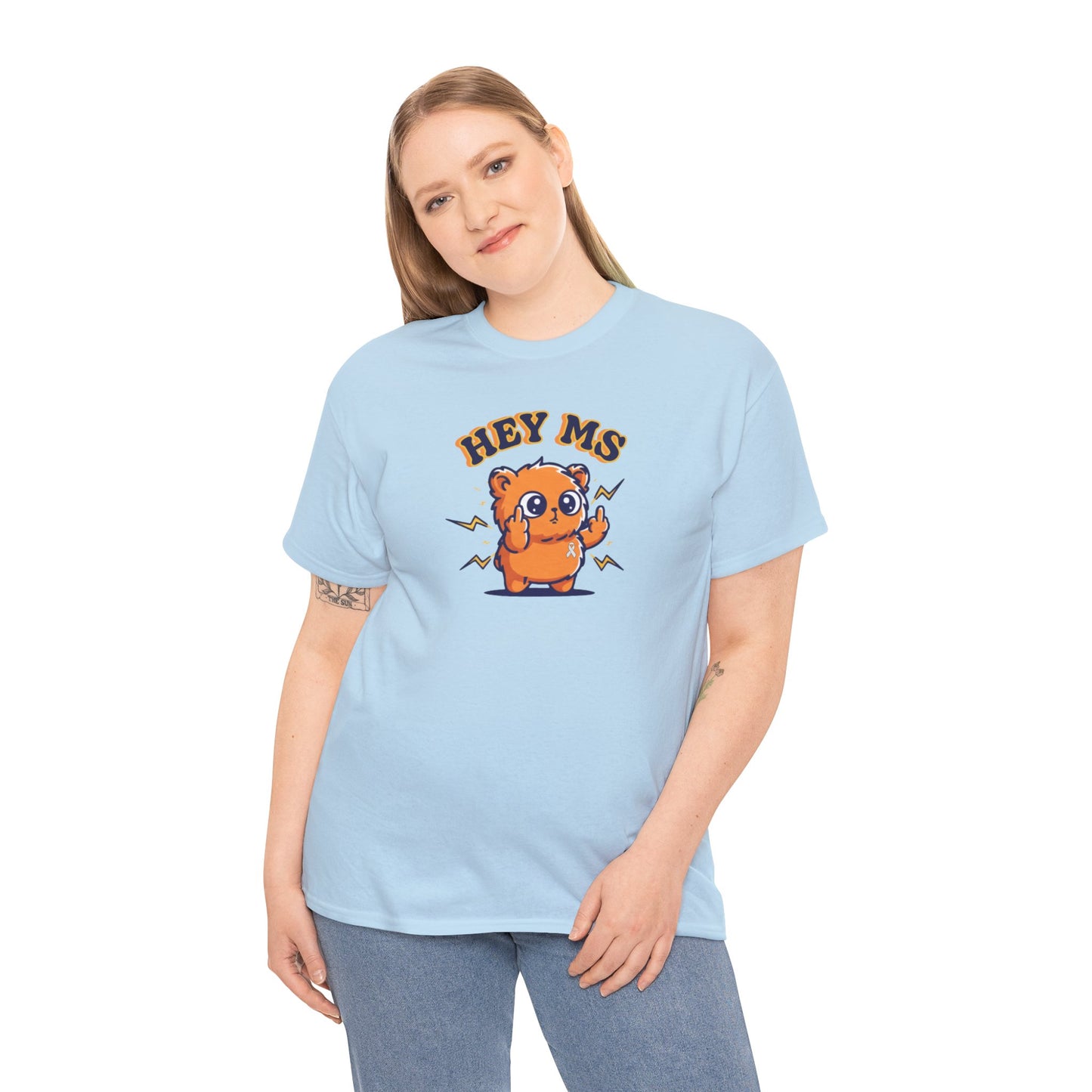 Hey MS Cute Cartoon Tee | Funny T-Shirt Funny Adult Casual Unisex, Gift for Friends, Everyday Wear, Hey Ms Design
