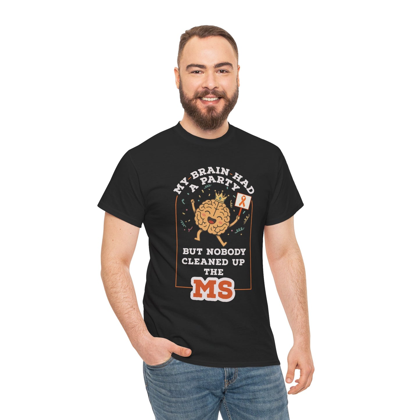 Cute Brain Had a Party MS Awareness Tee, Funny MS Shirt, MS Awareness, Chronic Disease