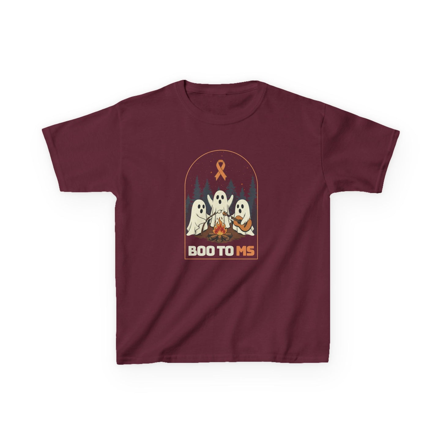 Kids Cute Boo to MS - Unisex Tee Kids for Halloween and Multiple Sclerosis Awareness