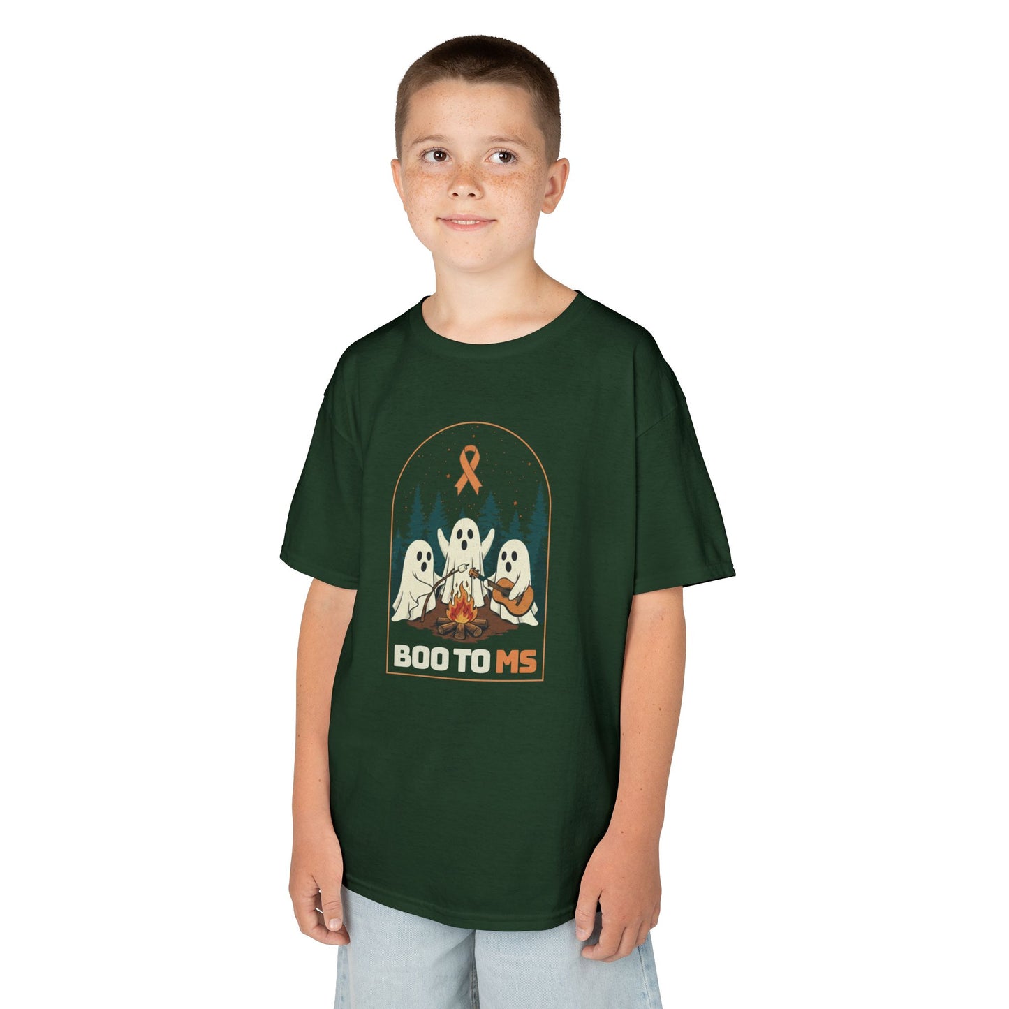 Kids Cute Boo to MS - Unisex Tee Kids for Halloween and Multiple Sclerosis Awareness