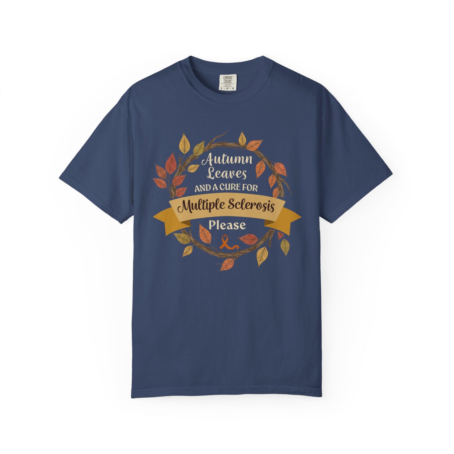 Autumn Leaves Multiple Sclerosis Awareness T-shirt, Unisex Graphic Tee, Fall Fashion, Support MS Research, Gift for Her