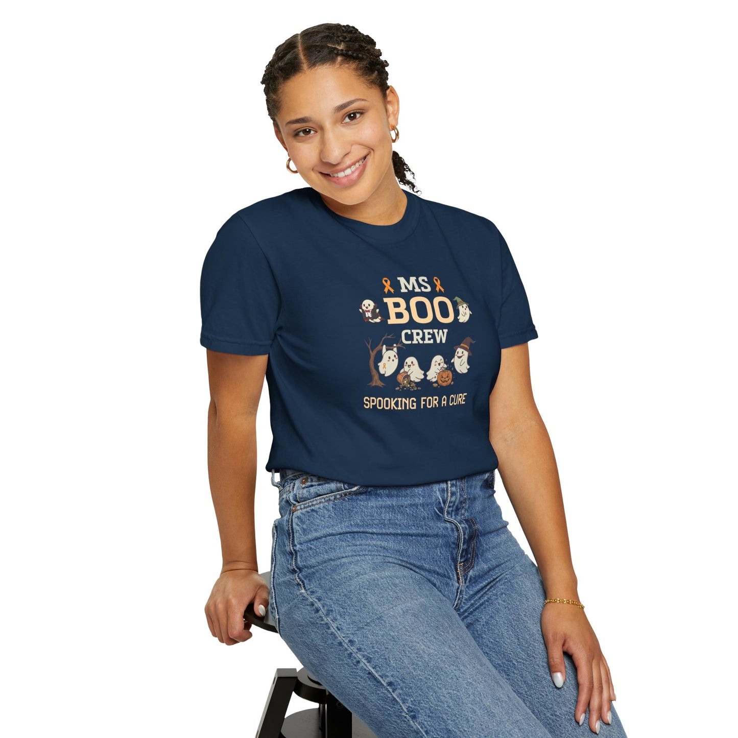 MS Boo Crew Unisex T-shirt - Festive Fall T-Shirt for MS Awareness and Halloween