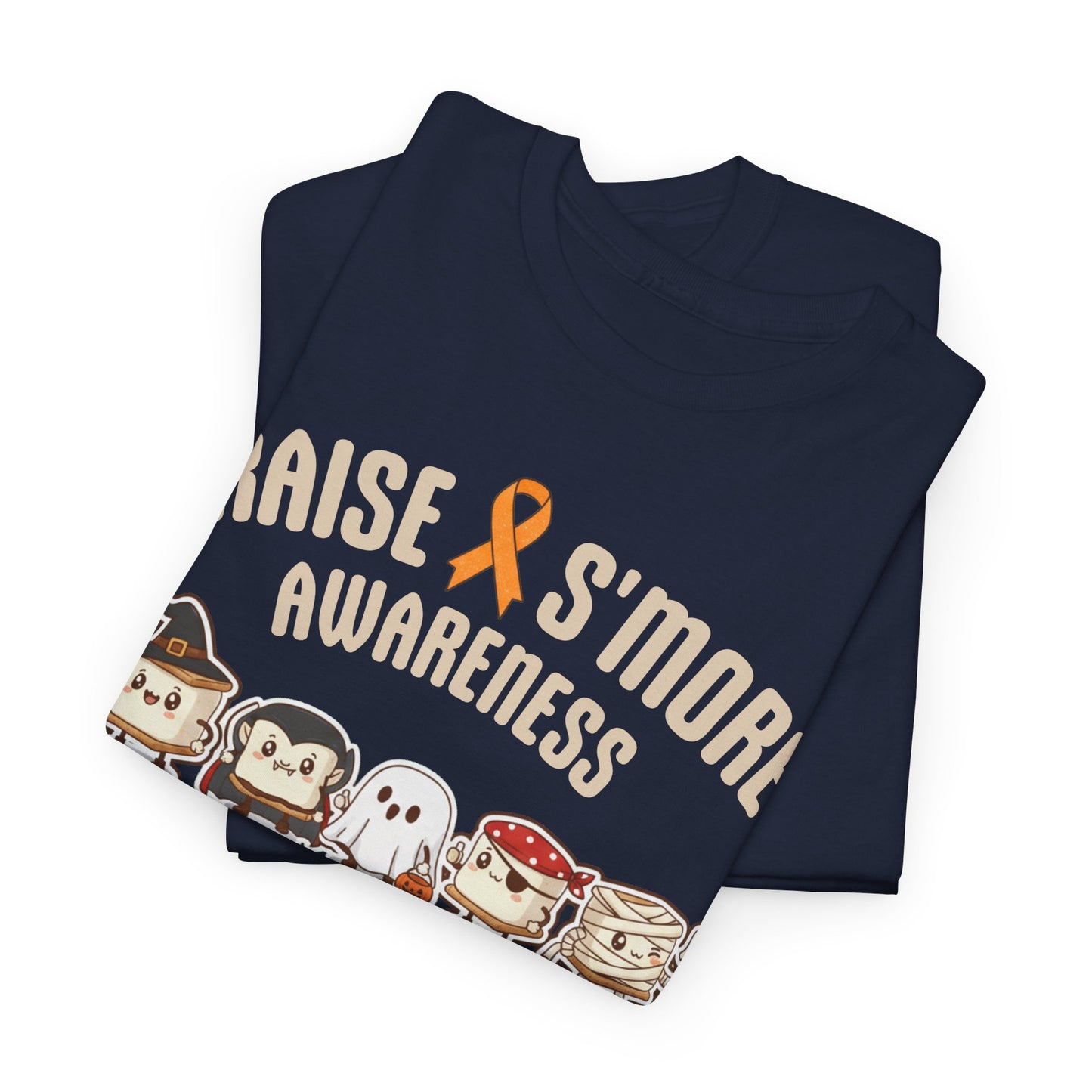 Cute Raise Awareness S'More Adult Unisex Cotton T-Shirt- Multiple Sclerosis Support Shirt, S'More Fun for a Cause, Gift for Awareness Events