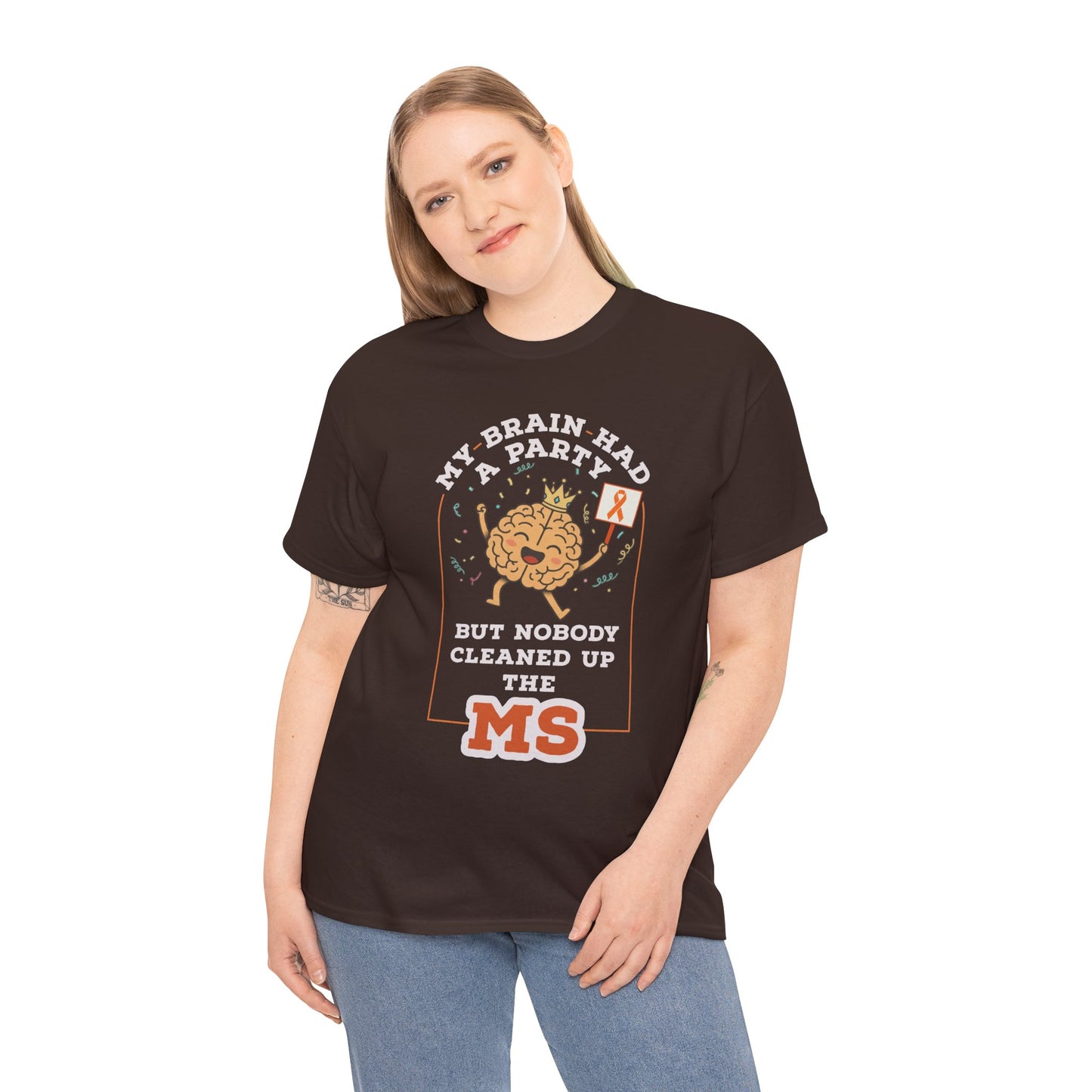 Cute Brain Had a Party MS Awareness Tee, Funny MS Shirt, MS Awareness, Chronic Disease