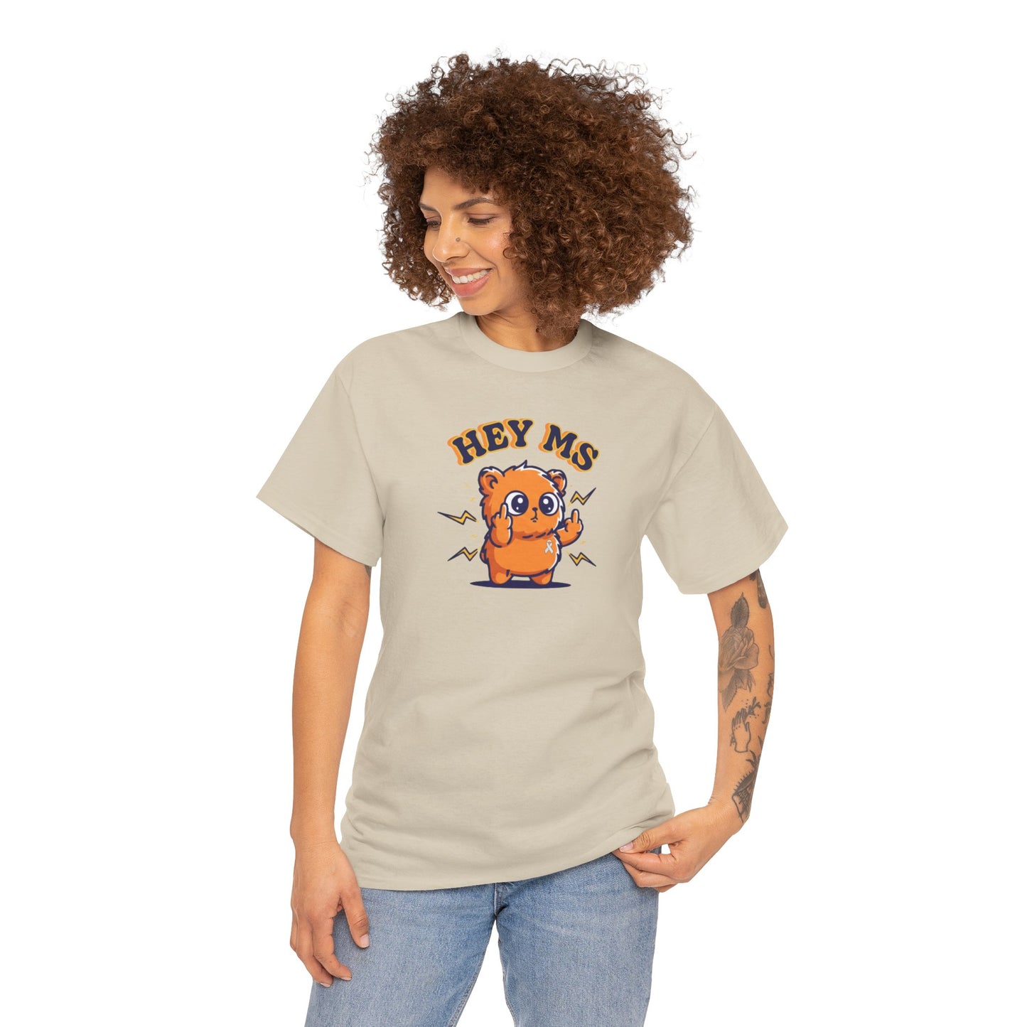 Hey MS Cute Cartoon Tee | Funny T-Shirt Funny Adult Casual Unisex, Gift for Friends, Everyday Wear, Hey Ms Design
