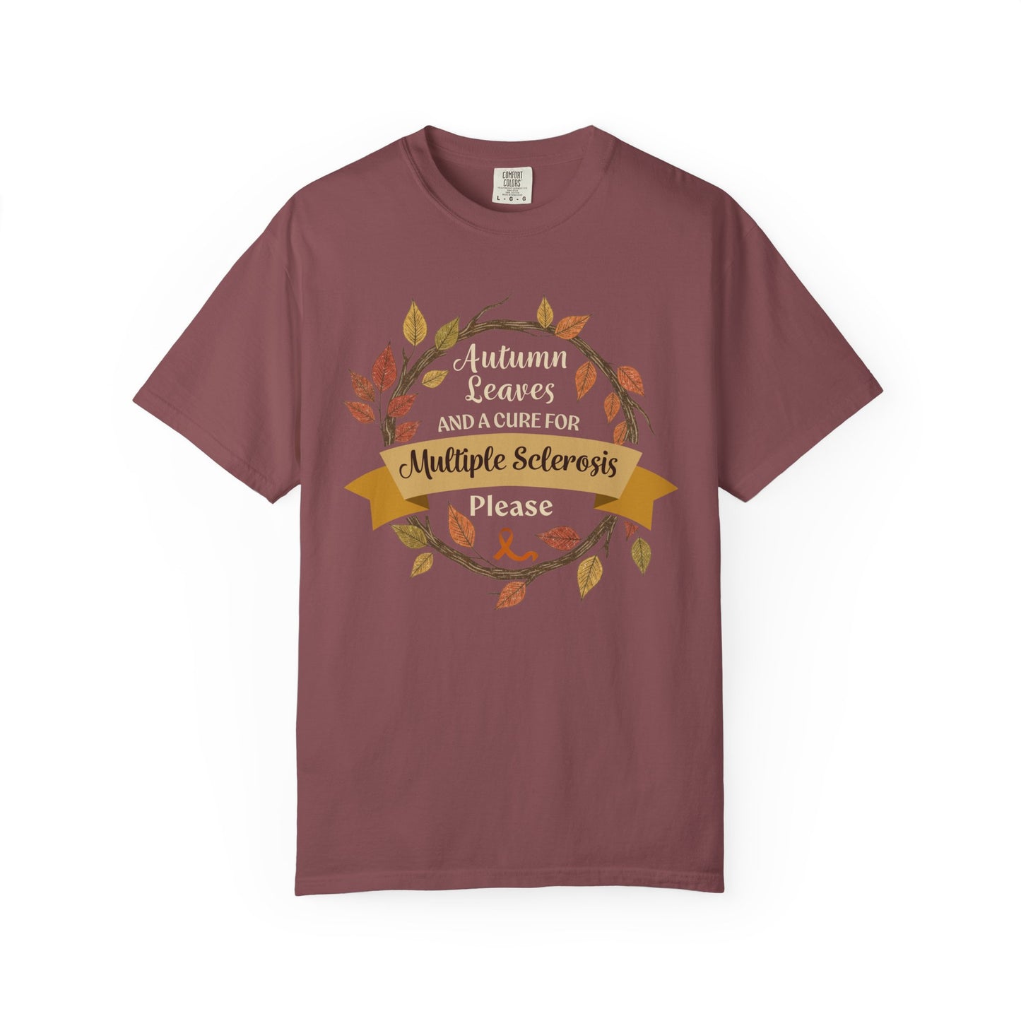 Autumn Leaves Multiple Sclerosis Awareness T-shirt, Unisex Graphic Tee, Fall Fashion, Support MS Research, Gift for Her