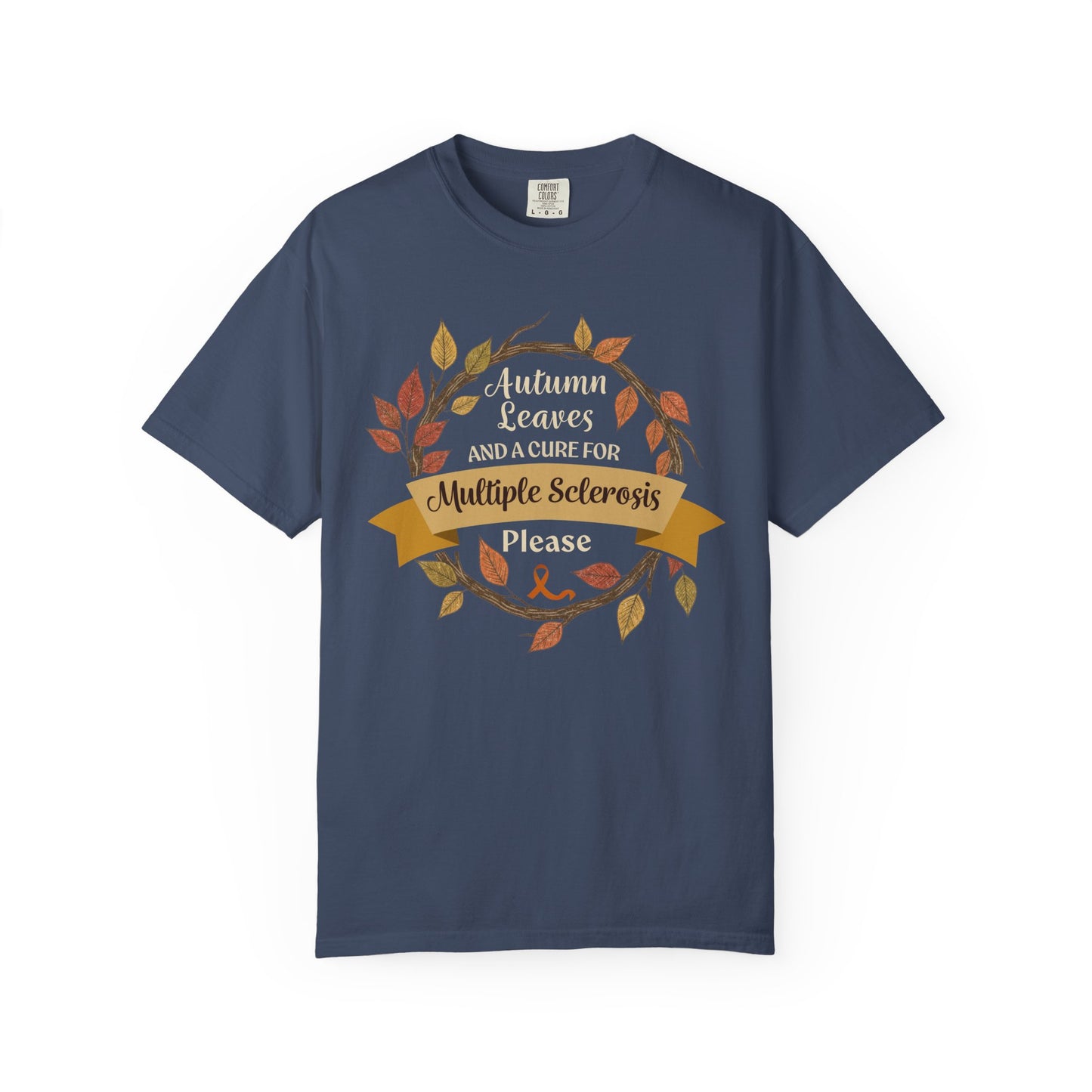 Autumn Leaves Multiple Sclerosis Awareness T-shirt, Unisex Graphic Tee, Fall Fashion, Support MS Research, Gift for Her