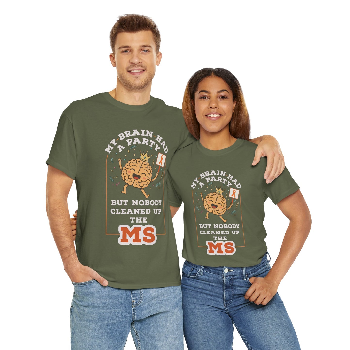 Cute Brain Had a Party MS Awareness Tee, Funny MS Shirt, MS Awareness, Chronic Disease
