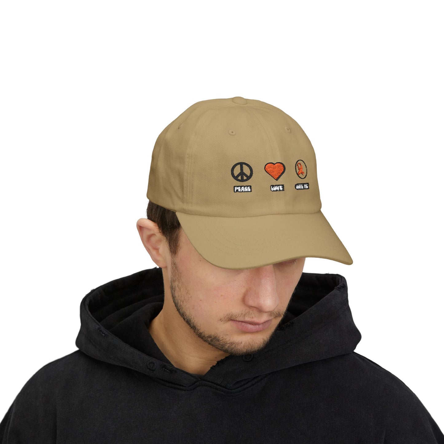 Peace Love CURE MS Dad Cap