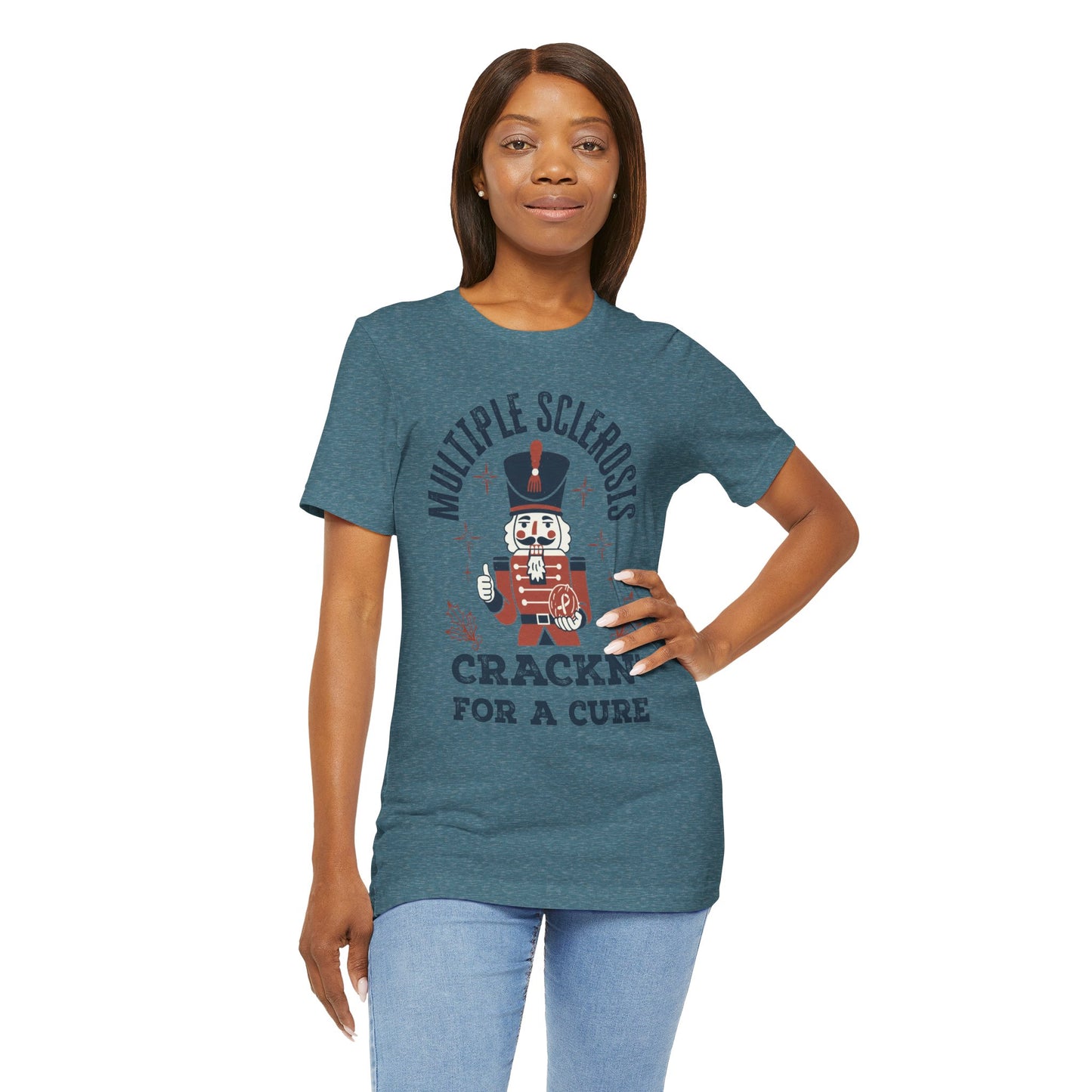 Crack'n For A Cure Nutcracker Adult Tee Multiple Sclerosis Awareness, Charity Shirt, Unisex, Gift for Supporters, Fundraising Apparel