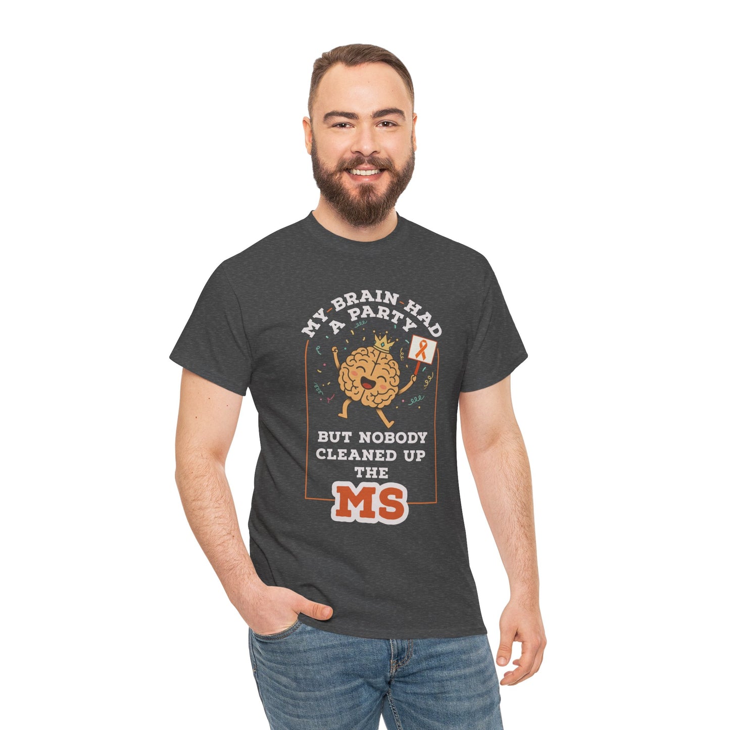 Cute Brain Had a Party MS Awareness Tee, Funny MS Shirt, MS Awareness, Chronic Disease
