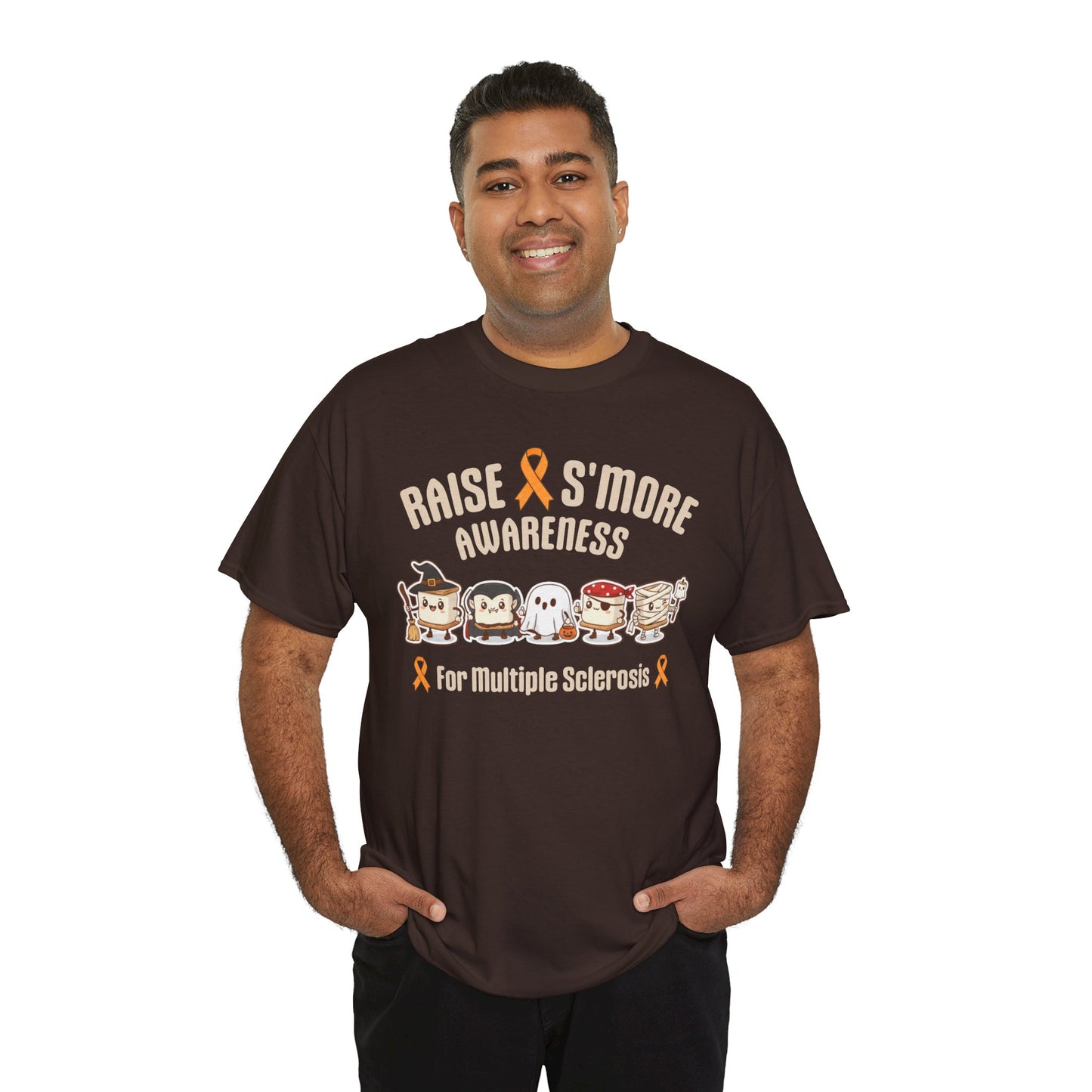 Cute Raise Awareness S'More Adult Unisex Cotton T-Shirt- Multiple Sclerosis Support Shirt, S'More Fun for a Cause, Gift for Awareness Events