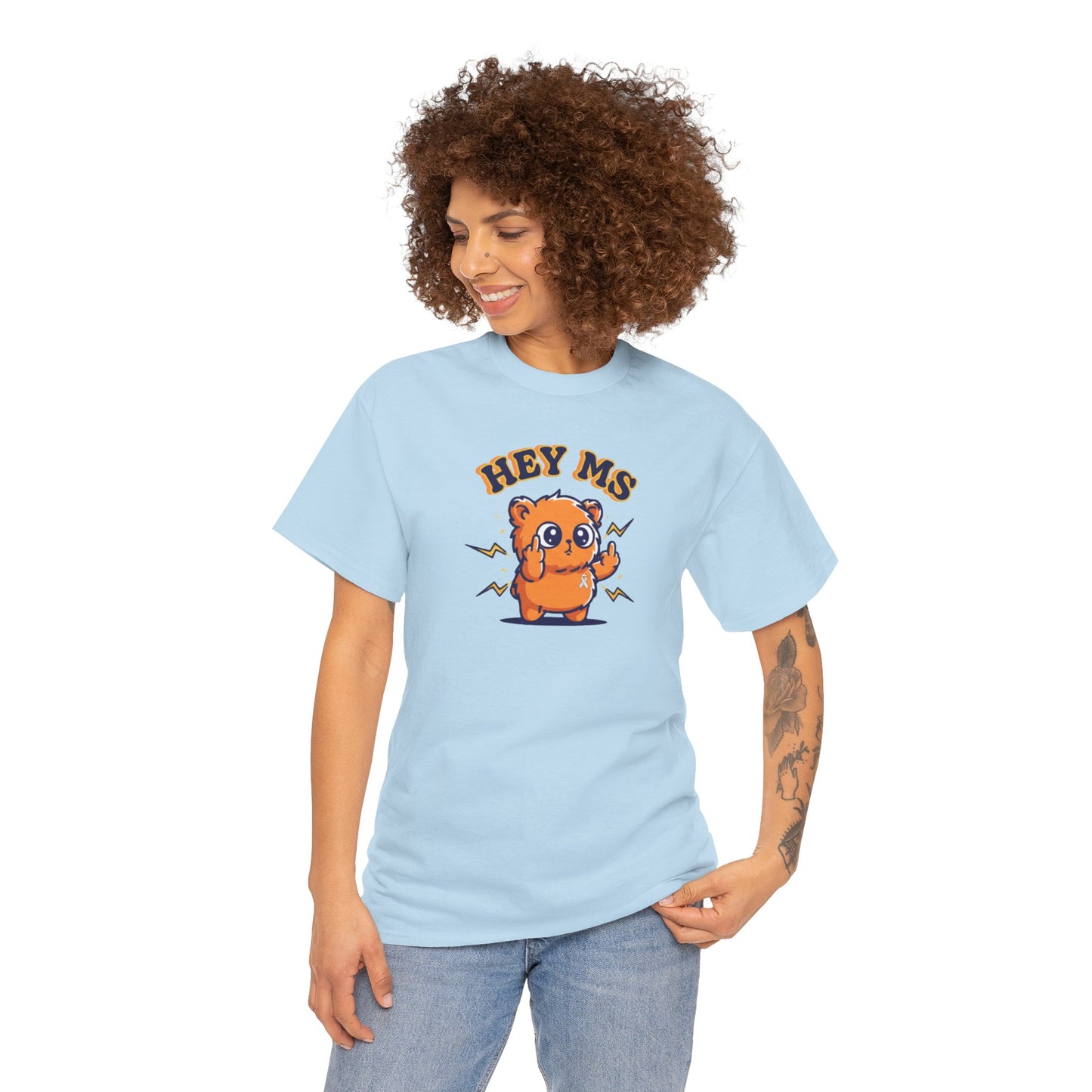 Hey MS Cute Cartoon Tee | Funny T-Shirt Funny Adult Casual Unisex, Gift for Friends, Everyday Wear, Hey Ms Design