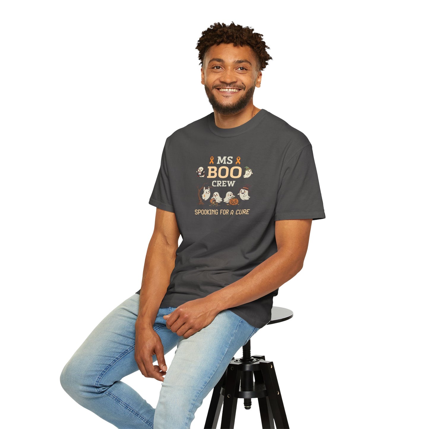 MS Boo Crew Unisex T-shirt - Festive Fall T-Shirt for MS Awareness and Halloween