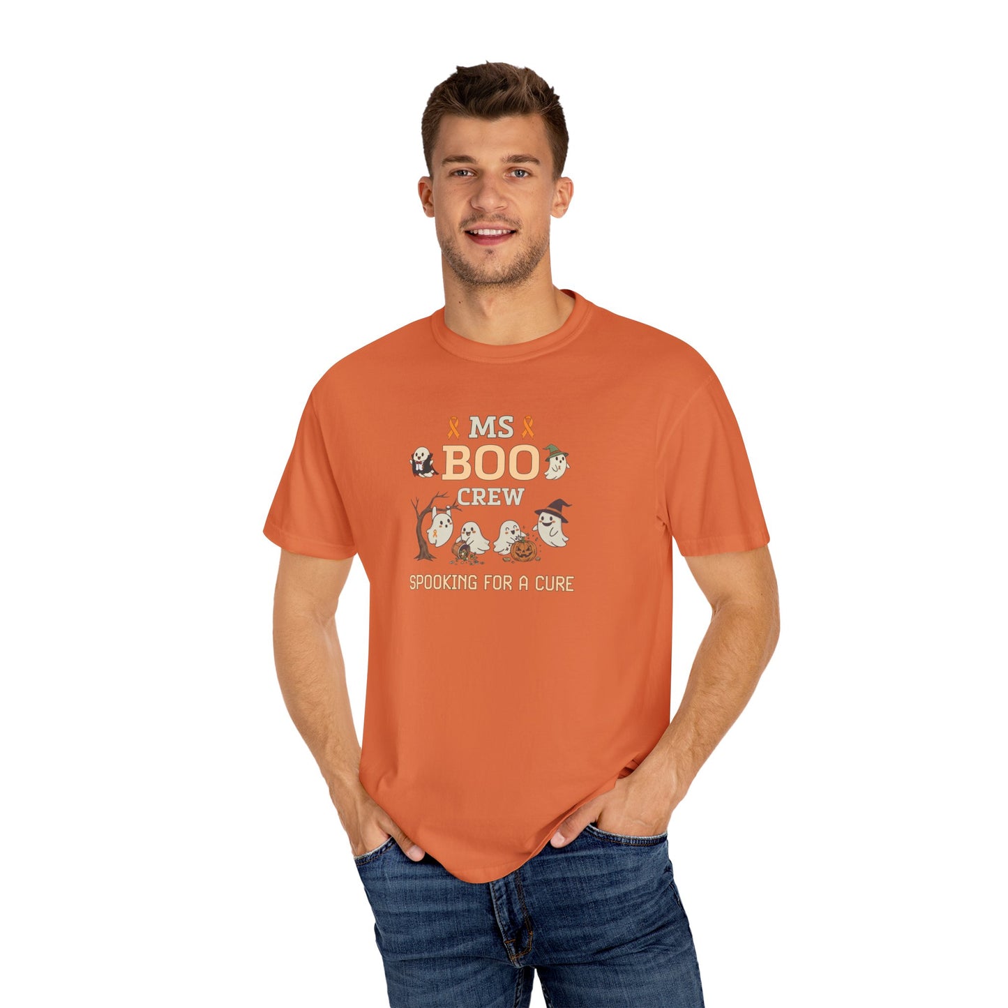 MS Boo Crew Unisex T-shirt - Festive Fall T-Shirt for MS Awareness and Halloween