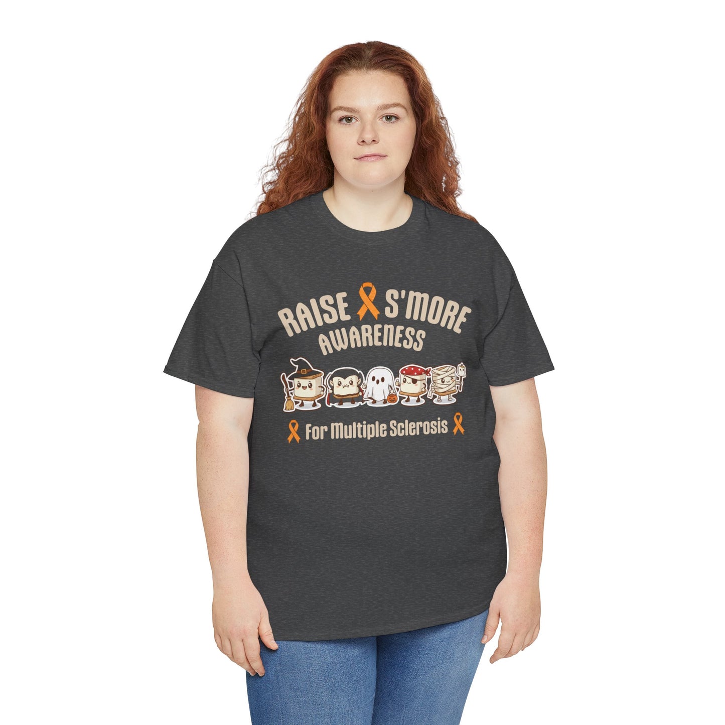 Cute Raise Awareness S'More Adult Unisex Cotton T-Shirt- Multiple Sclerosis Support Shirt, S'More Fun for a Cause, Gift for Awareness Events
