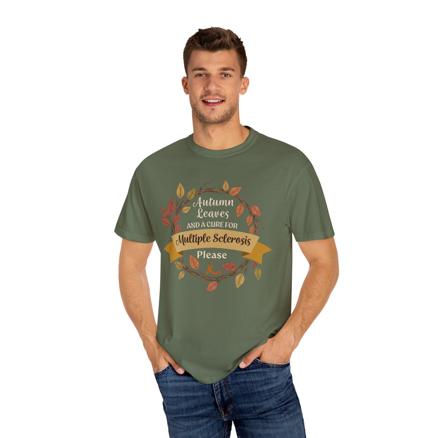 Autumn Leaves Multiple Sclerosis Awareness T-shirt, Unisex Graphic Tee, Fall Fashion, Support MS Research, Gift for Her