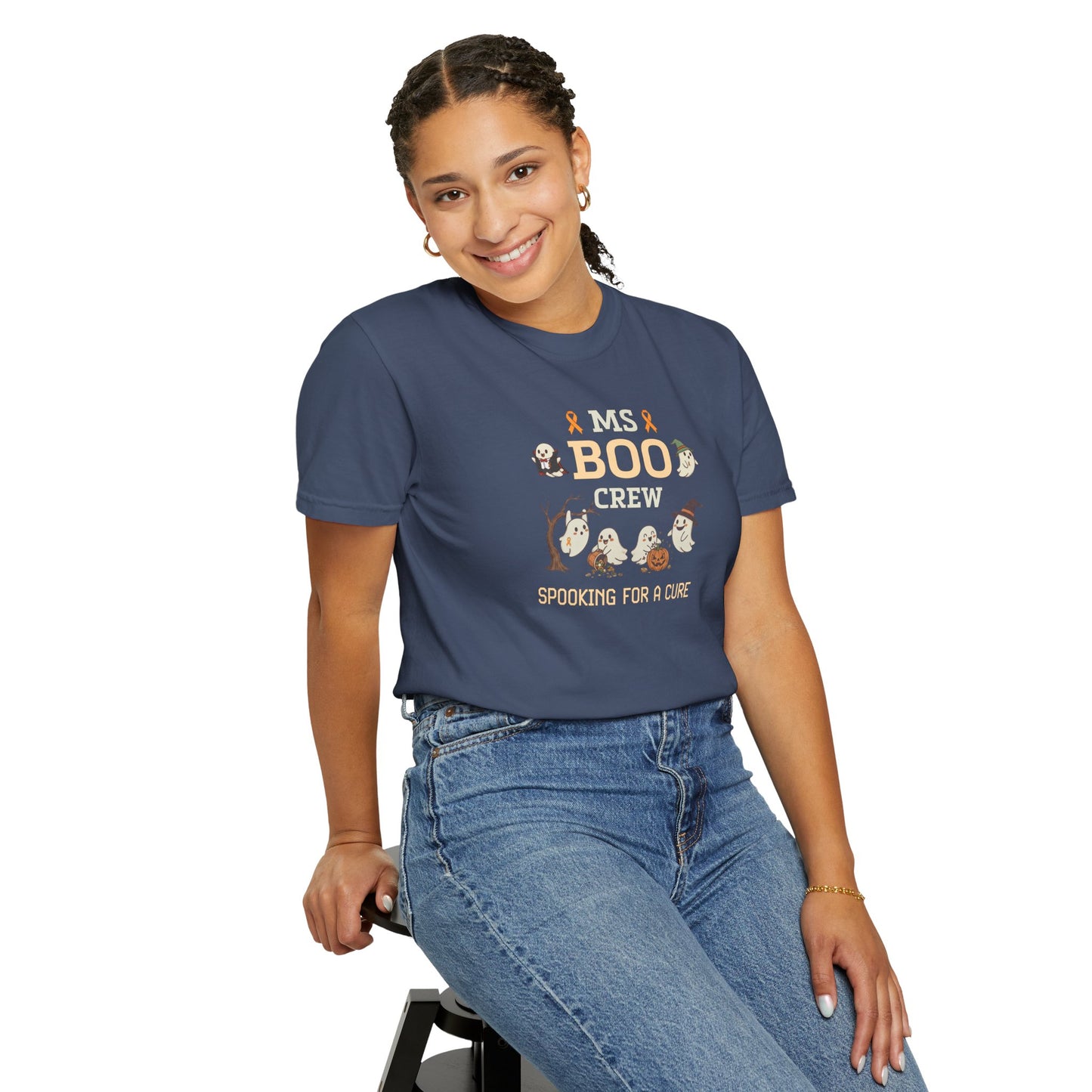 MS Boo Crew Unisex T-shirt - Festive Fall T-Shirt for MS Awareness and Halloween