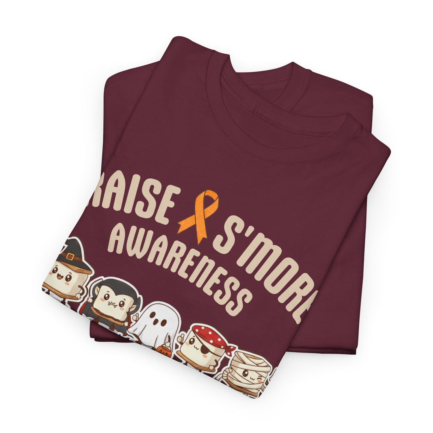 Cute Raise Awareness S'More Adult Unisex Cotton T-Shirt- Multiple Sclerosis Support Shirt, S'More Fun for a Cause, Gift for Awareness Events