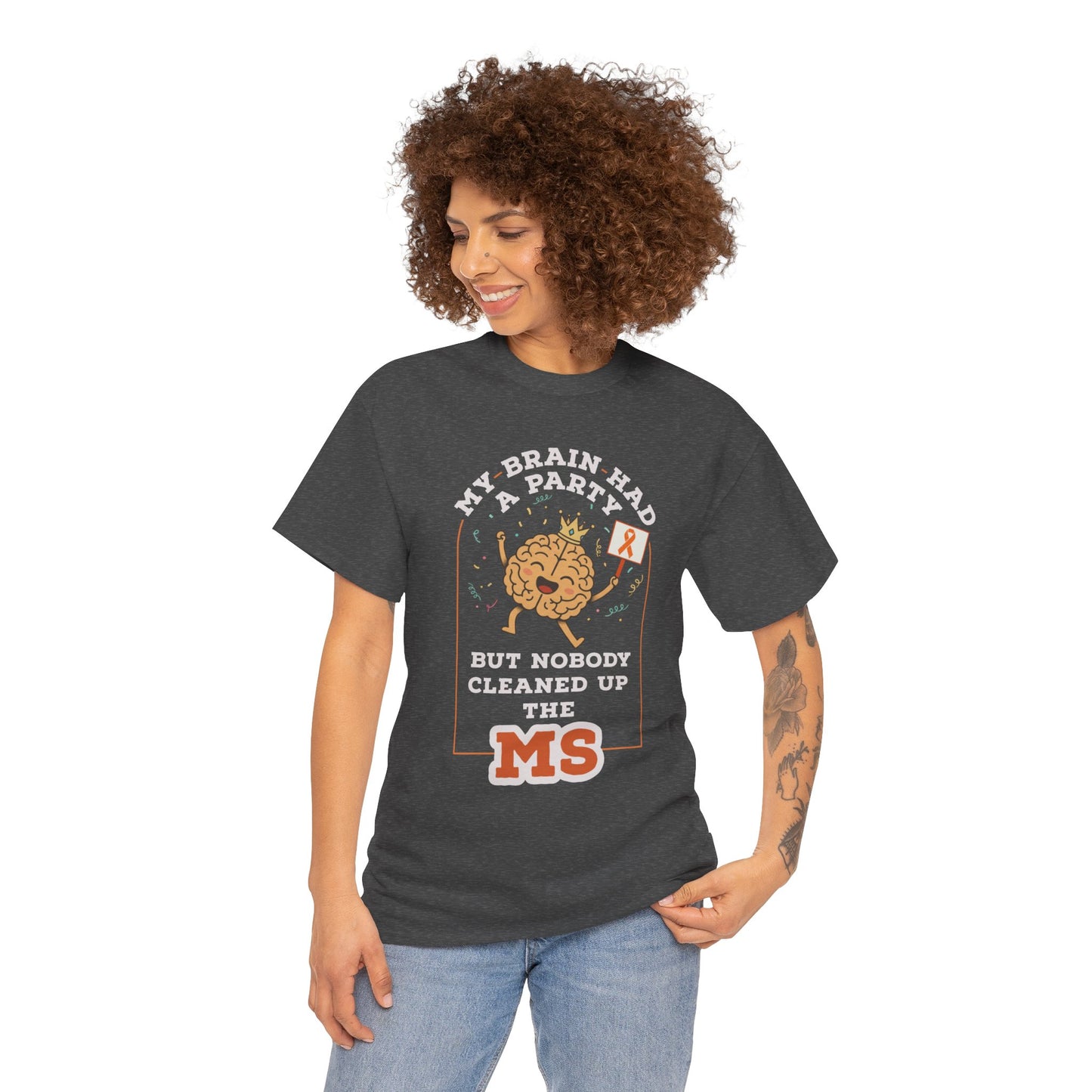 Cute Brain Had a Party MS Awareness Tee, Funny MS Shirt, MS Awareness, Chronic Disease
