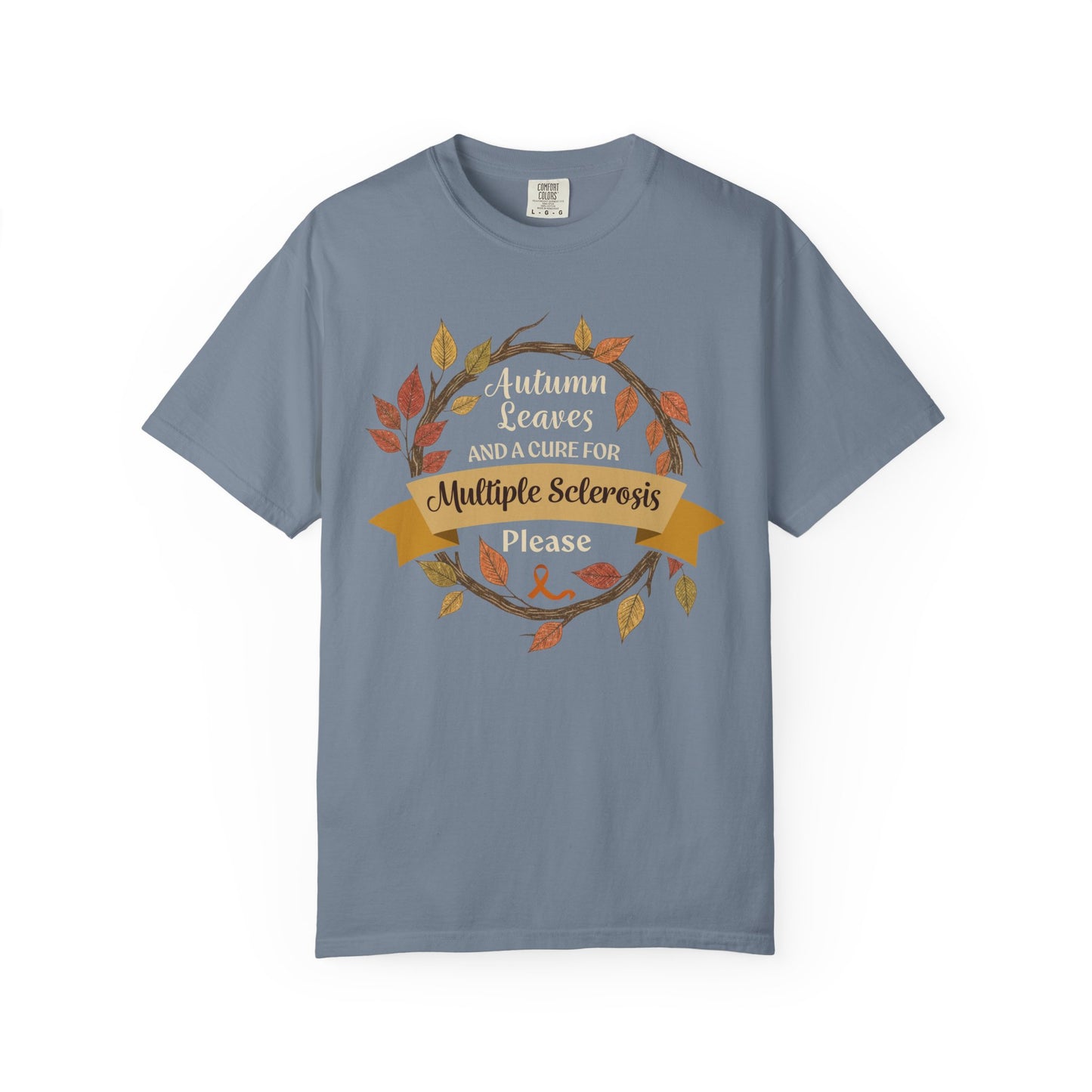 Autumn Leaves Multiple Sclerosis Awareness T-shirt, Unisex Graphic Tee, Fall Fashion, Support MS Research, Gift for Her