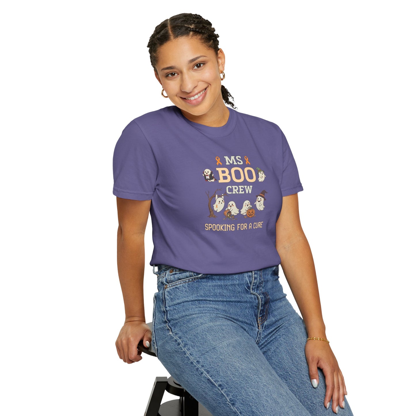 MS Boo Crew Unisex T-shirt - Festive Fall T-Shirt for MS Awareness and Halloween