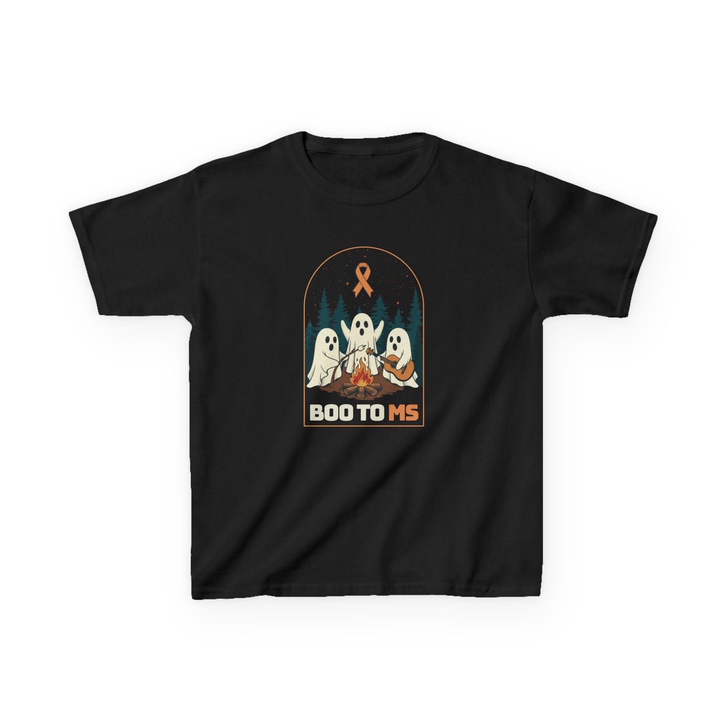 Kids Cute Boo to MS - Unisex Tee Kids for Halloween and Multiple Sclerosis Awareness
