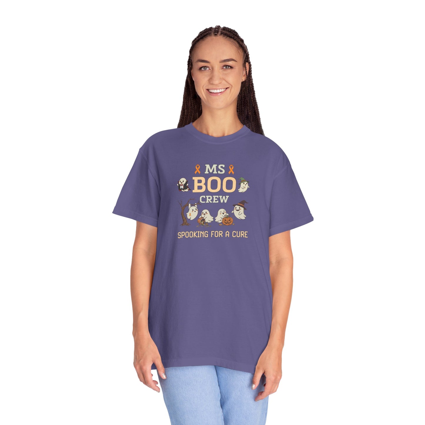 MS Boo Crew Unisex T-shirt - Festive Fall T-Shirt for MS Awareness and Halloween