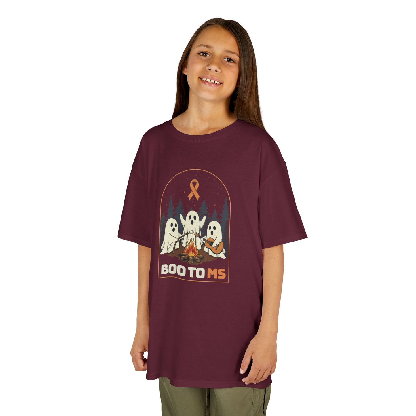 Kids Cute Boo to MS - Unisex Tee Kids for Halloween and Multiple Sclerosis Awareness