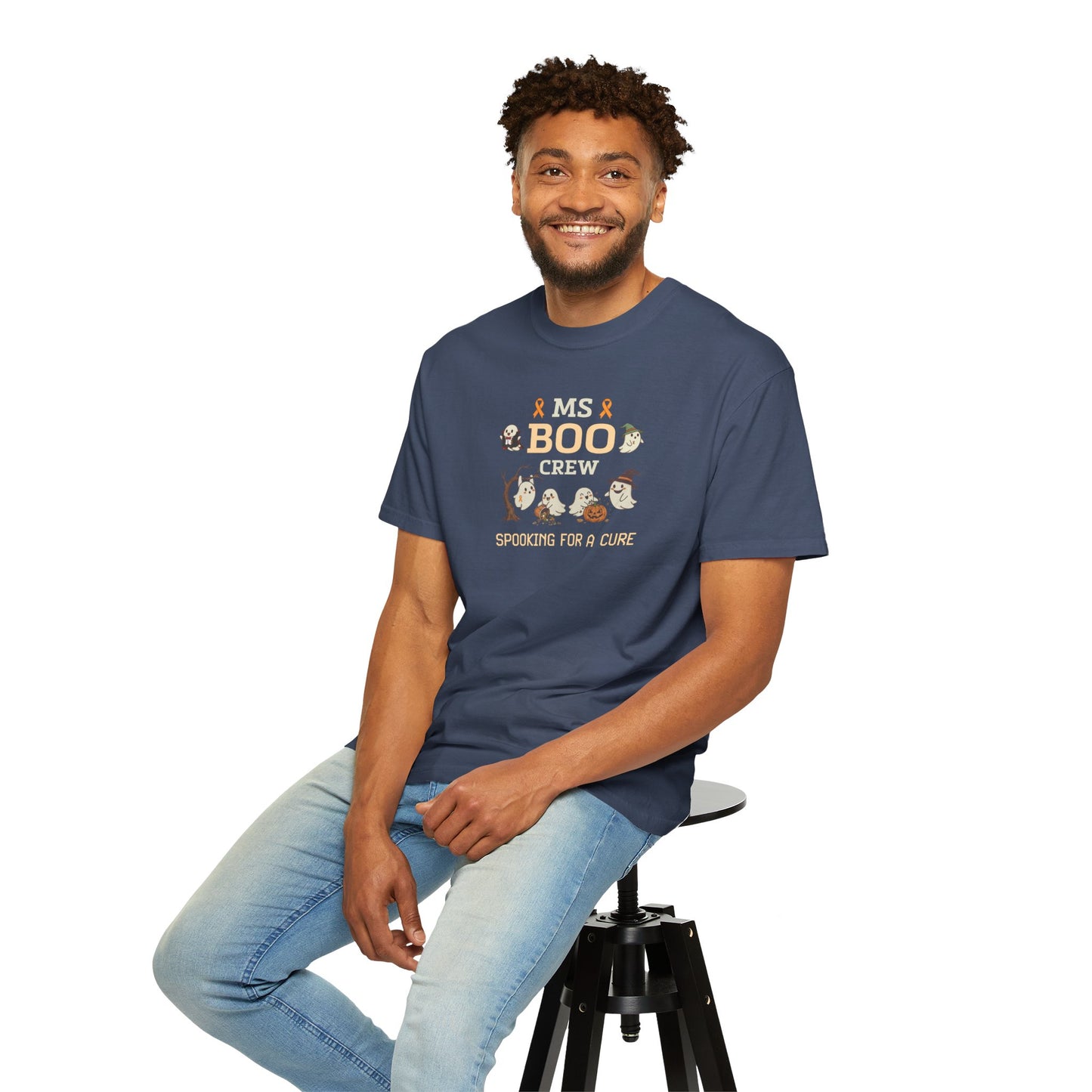 MS Boo Crew Unisex T-shirt - Festive Fall T-Shirt for MS Awareness and Halloween