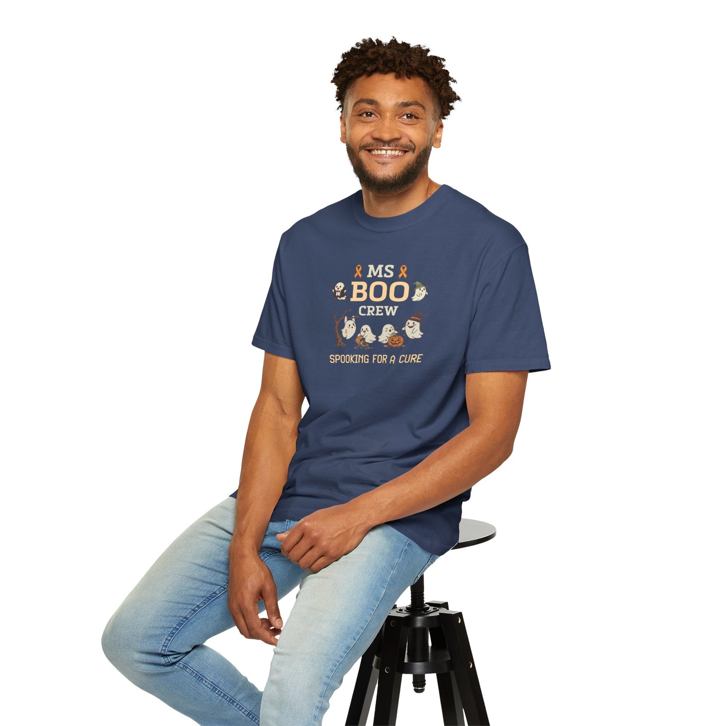 MS Boo Crew Unisex T-shirt - Festive Fall T-Shirt for MS Awareness and Halloween