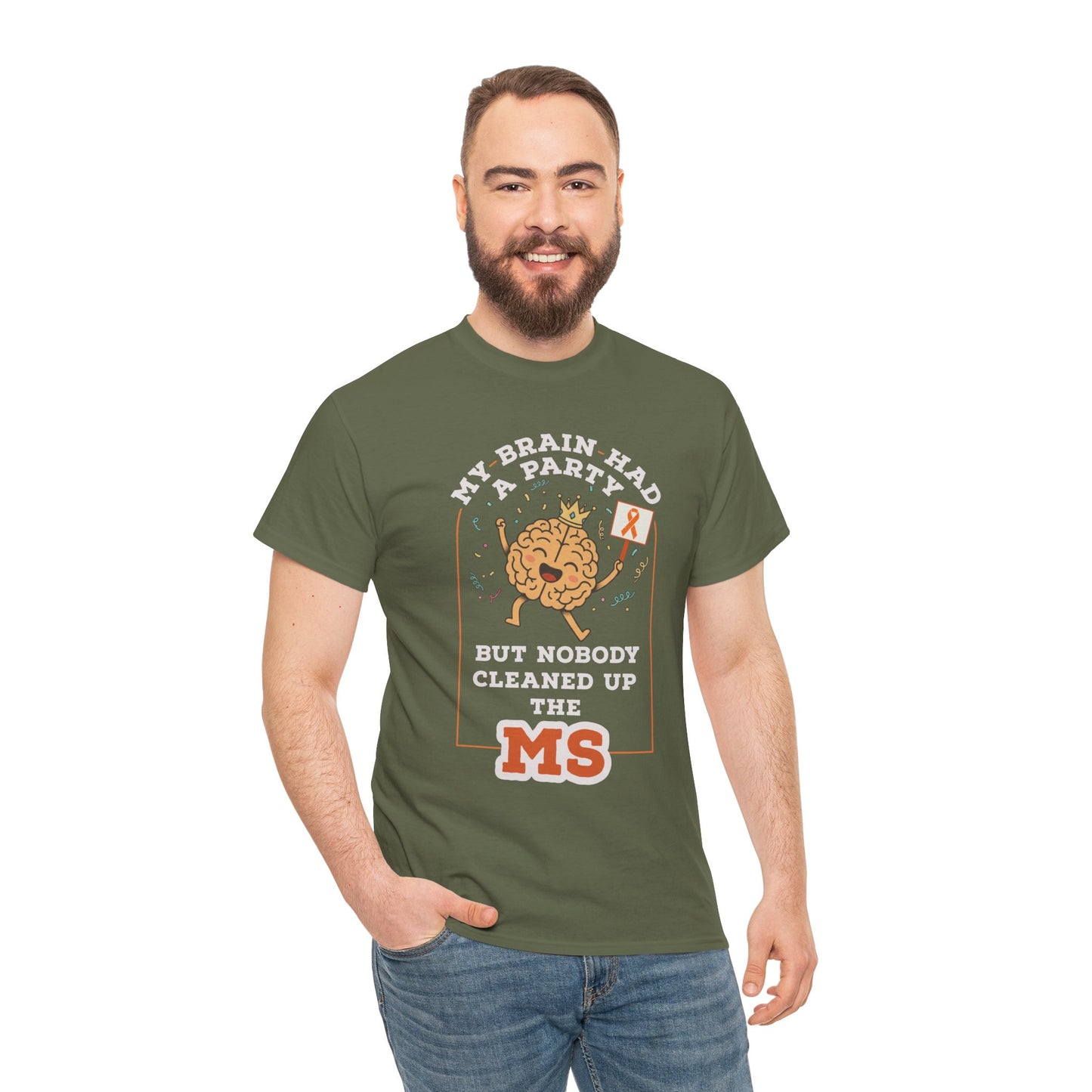 Cute Brain Had a Party MS Awareness Tee, Funny MS Shirt, MS Awareness, Chronic Disease