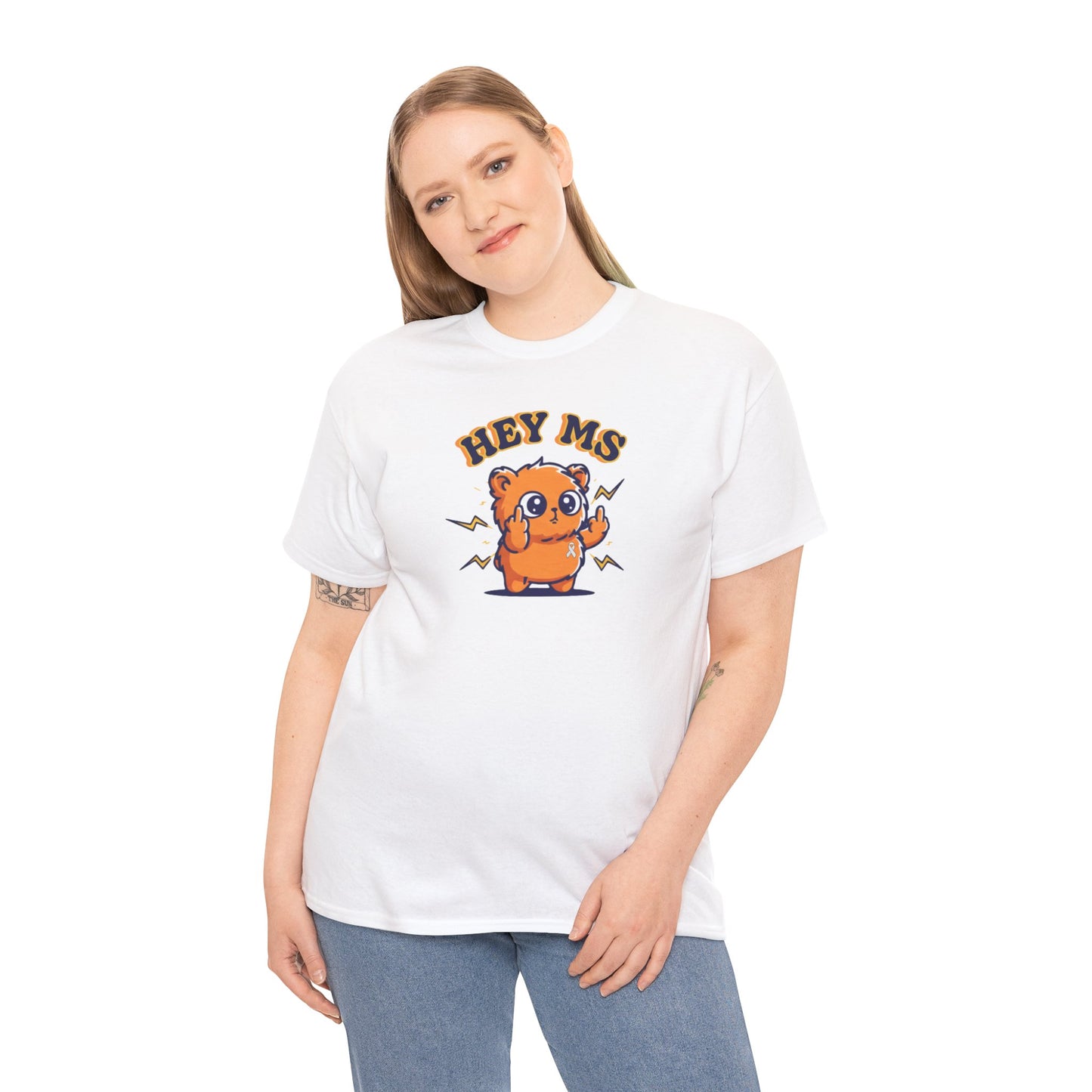 Hey MS Cute Cartoon Tee | Funny T-Shirt Funny Adult Casual Unisex, Gift for Friends, Everyday Wear, Hey Ms Design