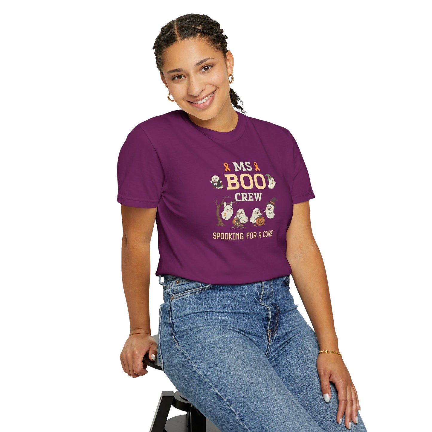 MS Boo Crew Unisex T-shirt - Festive Fall T-Shirt for MS Awareness and Halloween